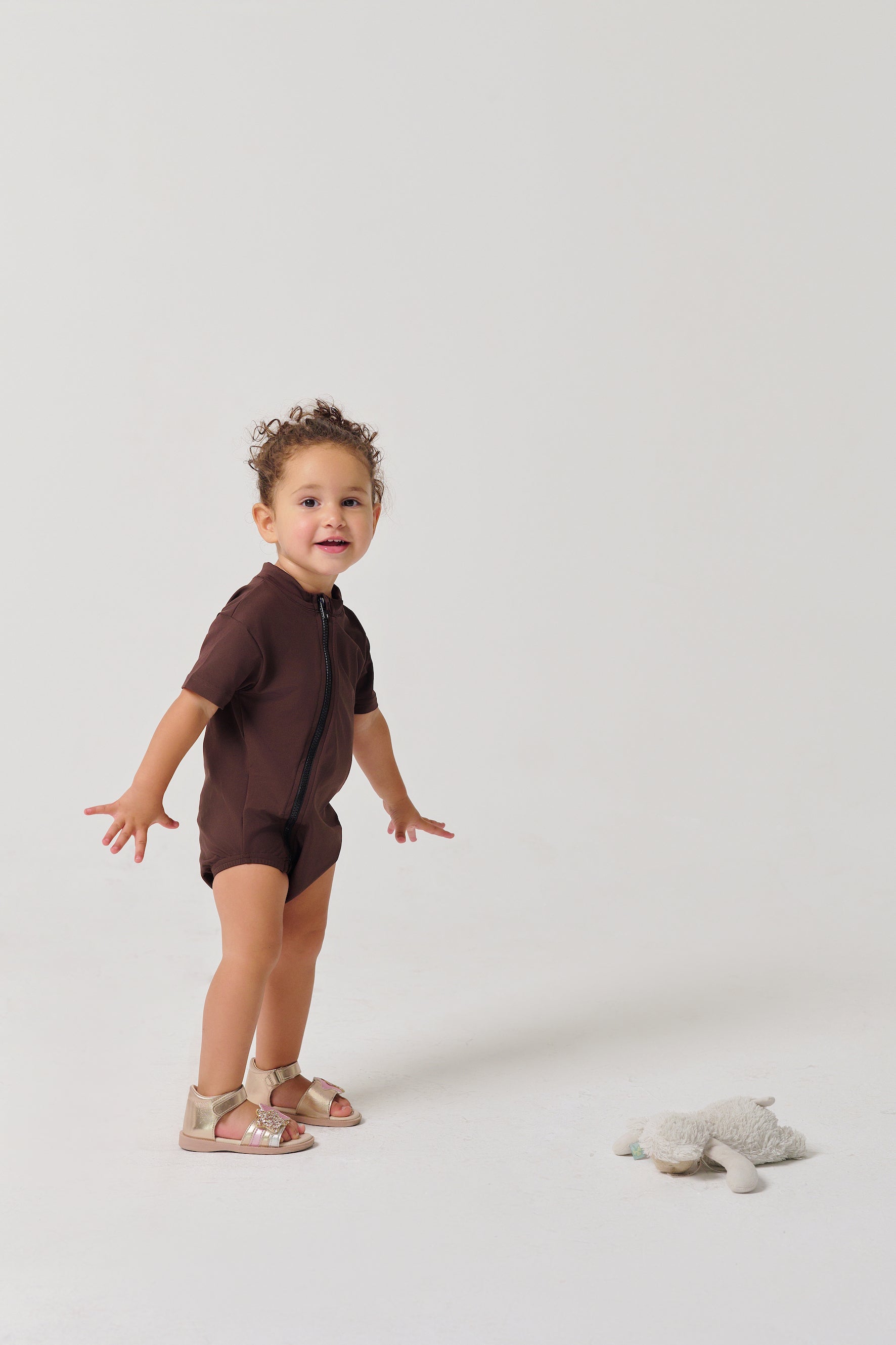 MULU Classic Unisex Baby Romper - Brown MULU Classic Unisex Baby Romper - Brown