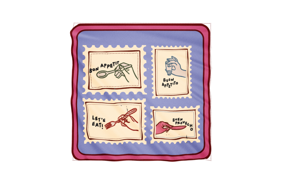 Maly Global Appetite Stamp Scarf