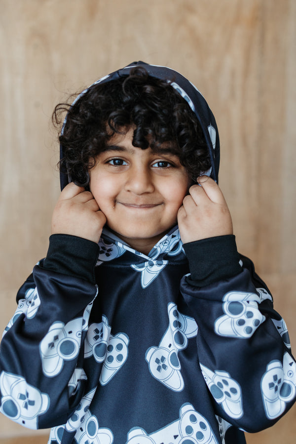 Memphis Player One Hoodie Black - Gaming Hoodie for Boys