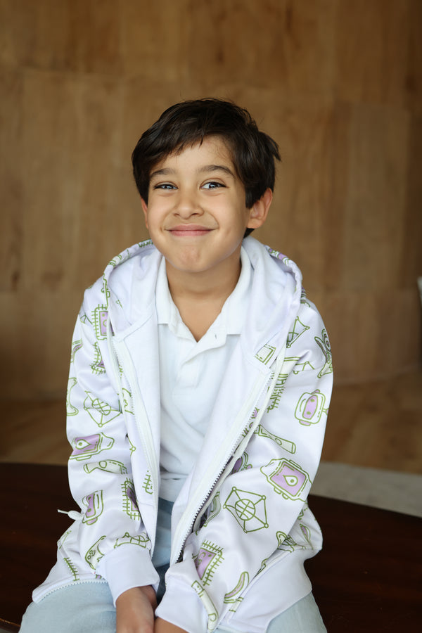 Tech Flow Zip Hoodie Multicolor - Tech Hoodie for Boys