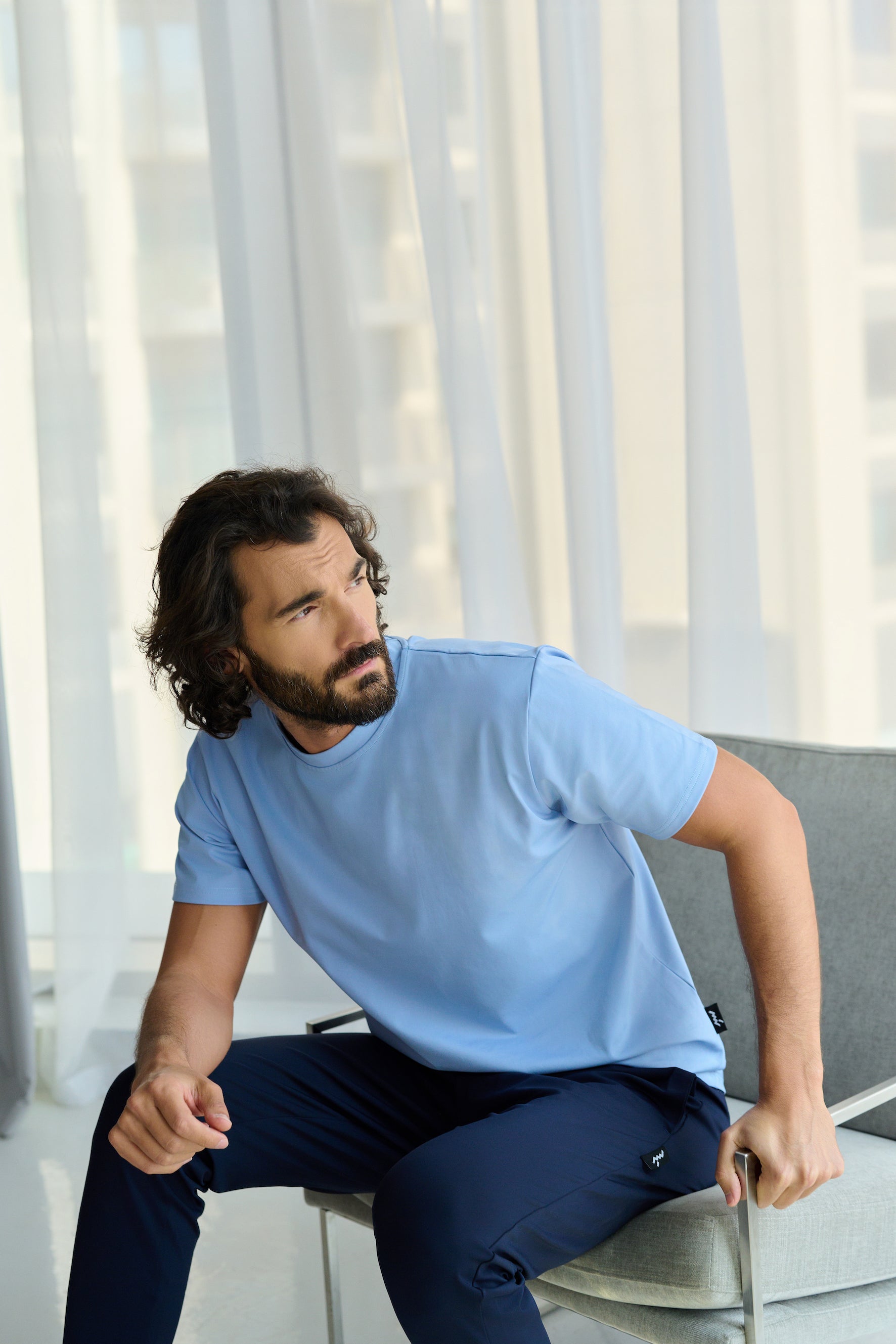 MULU Classic Men's DryFit T-shirt - Light Blue