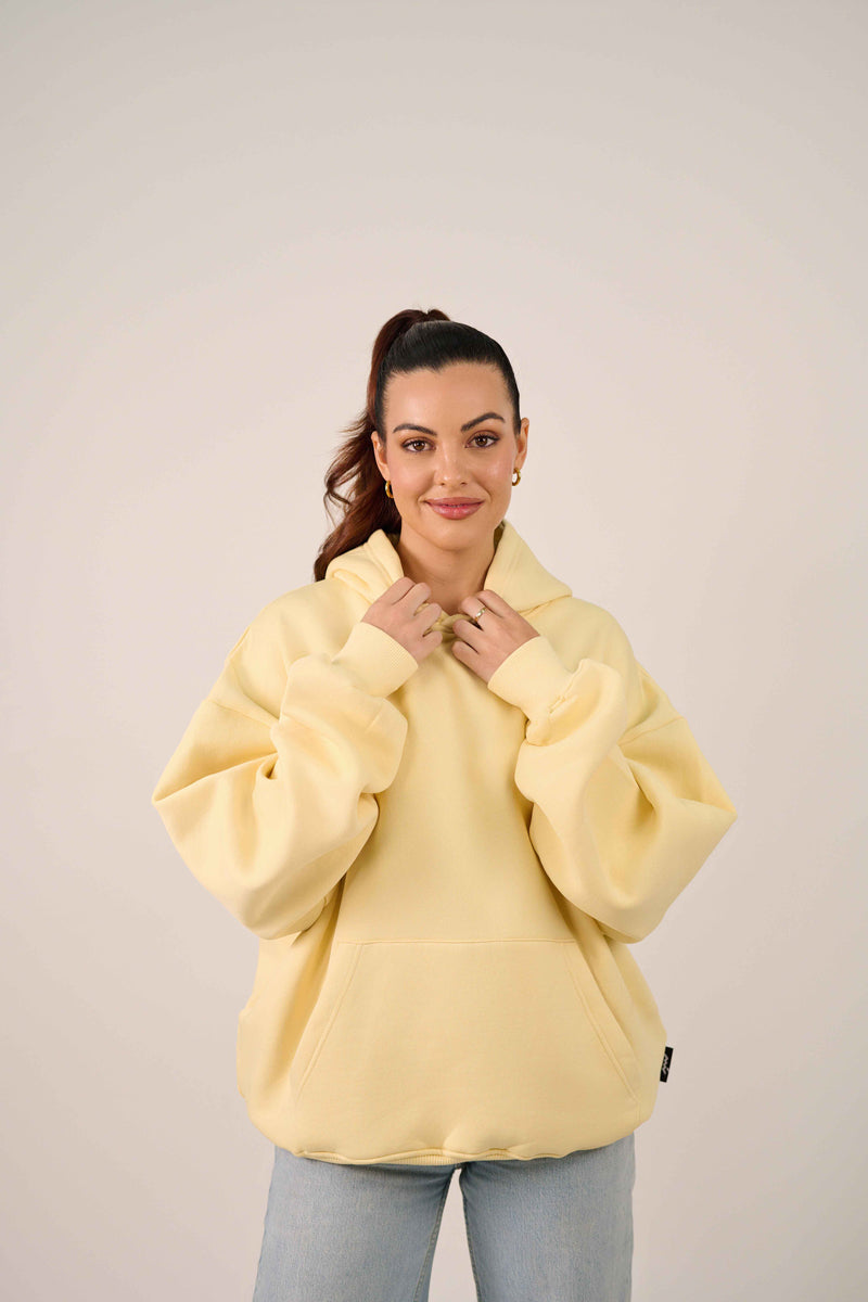 MULU Classic Oversized Hoodie - Eggshell Yellow