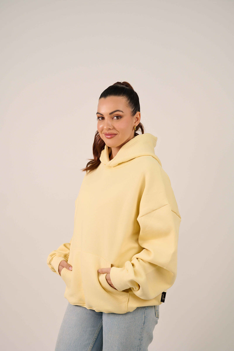 MULU Classic Oversized Hoodie - Eggshell Yellow