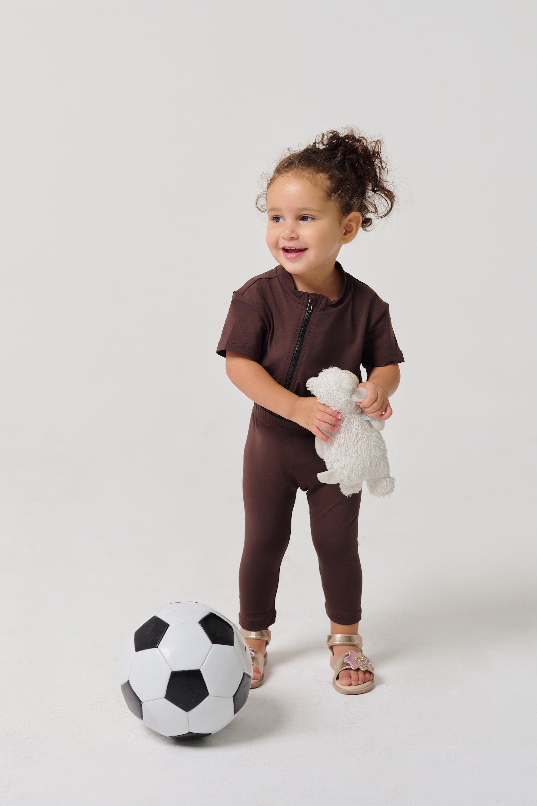 MULU Classic Unisex Baby DryFit Romper - Brown