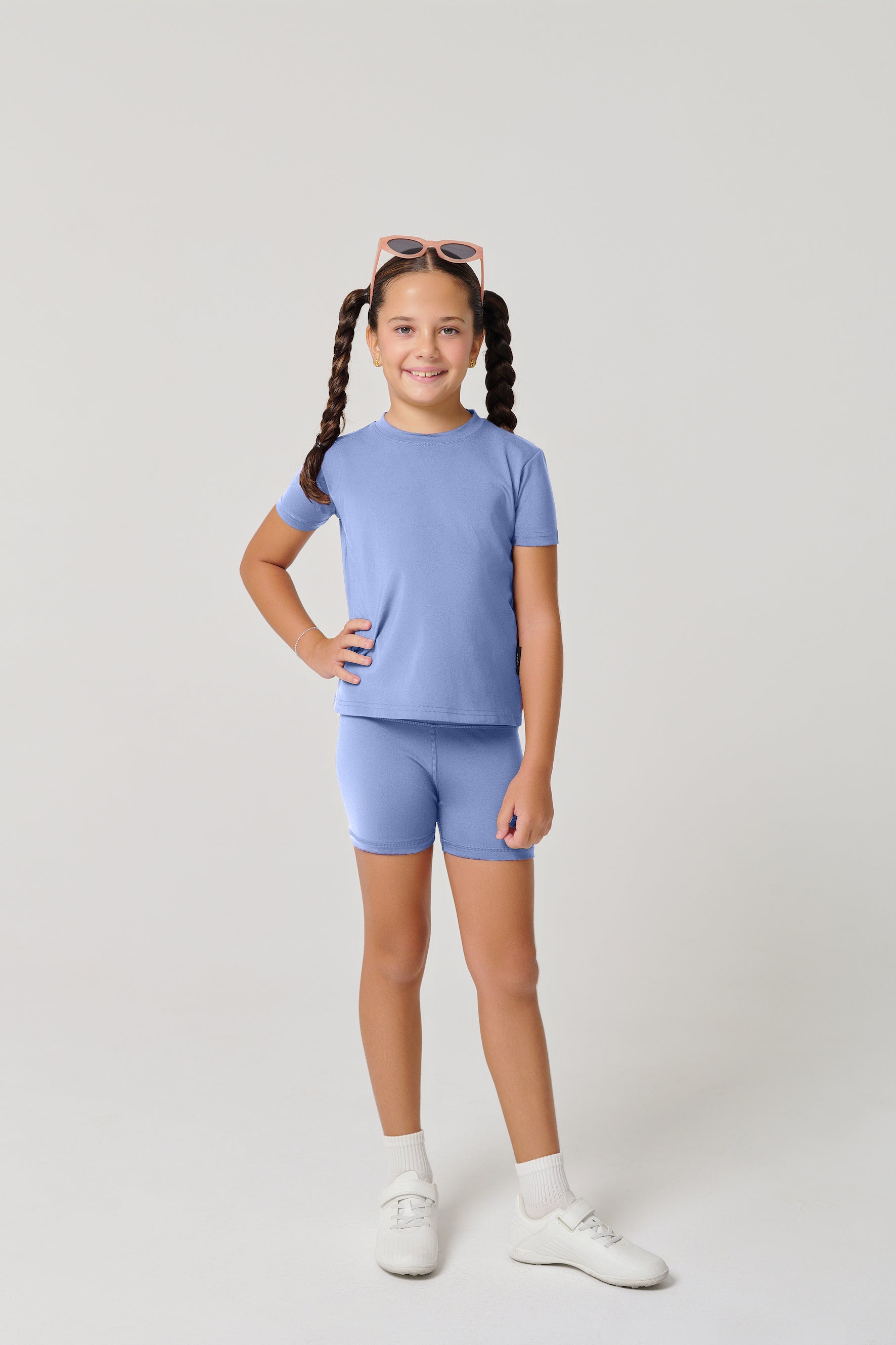 MULU Classic Kids DryFit Bikershorts - Light Blue