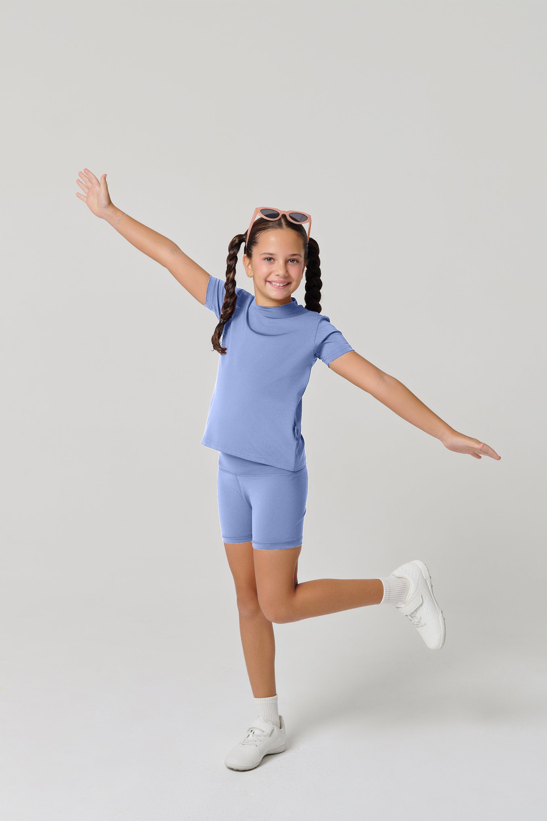 MULU Classic Kids DryFit Bikershorts - Light Blue