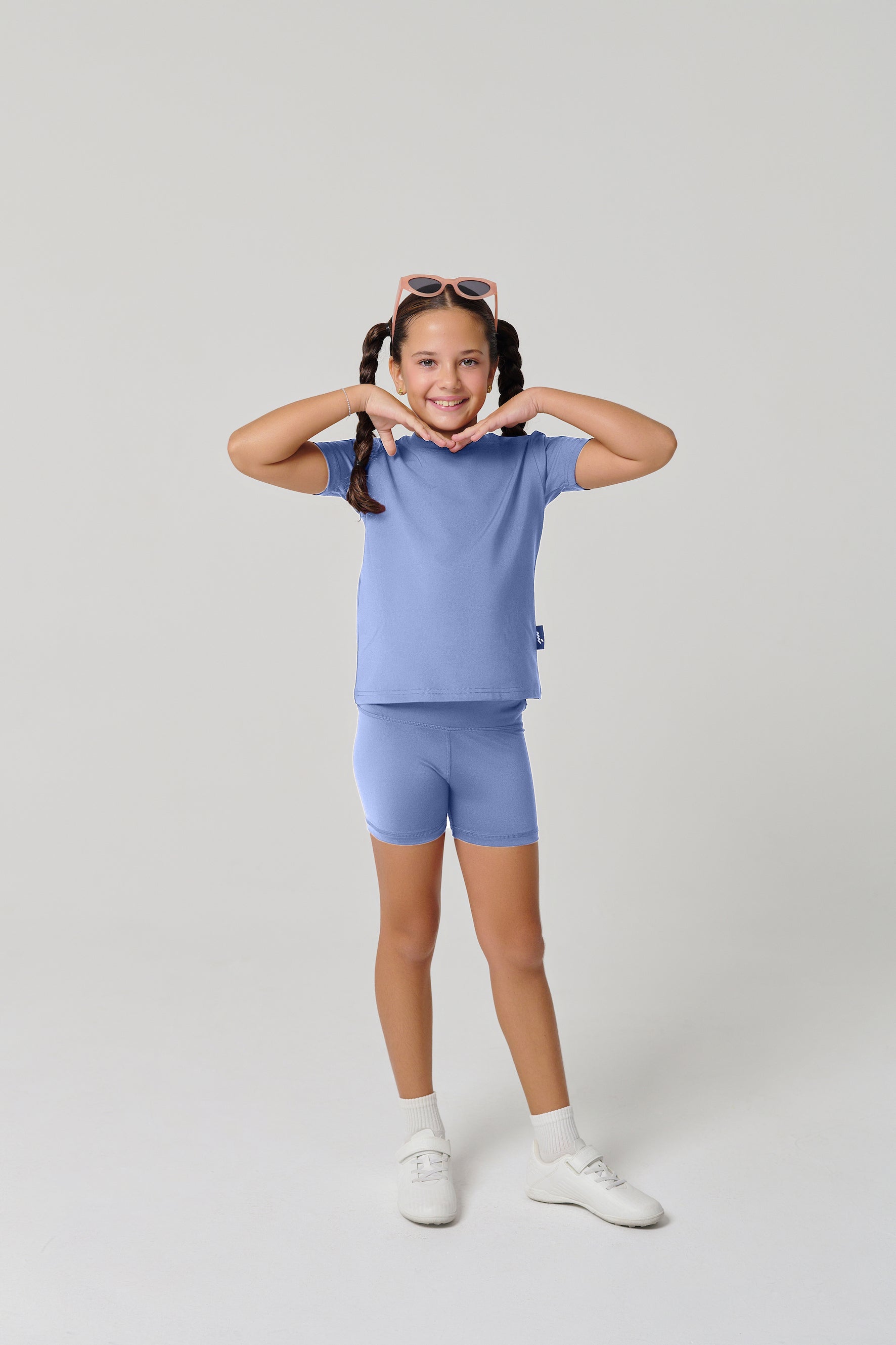 MULU Classic Kids DryFit Bikershorts - Light Blue