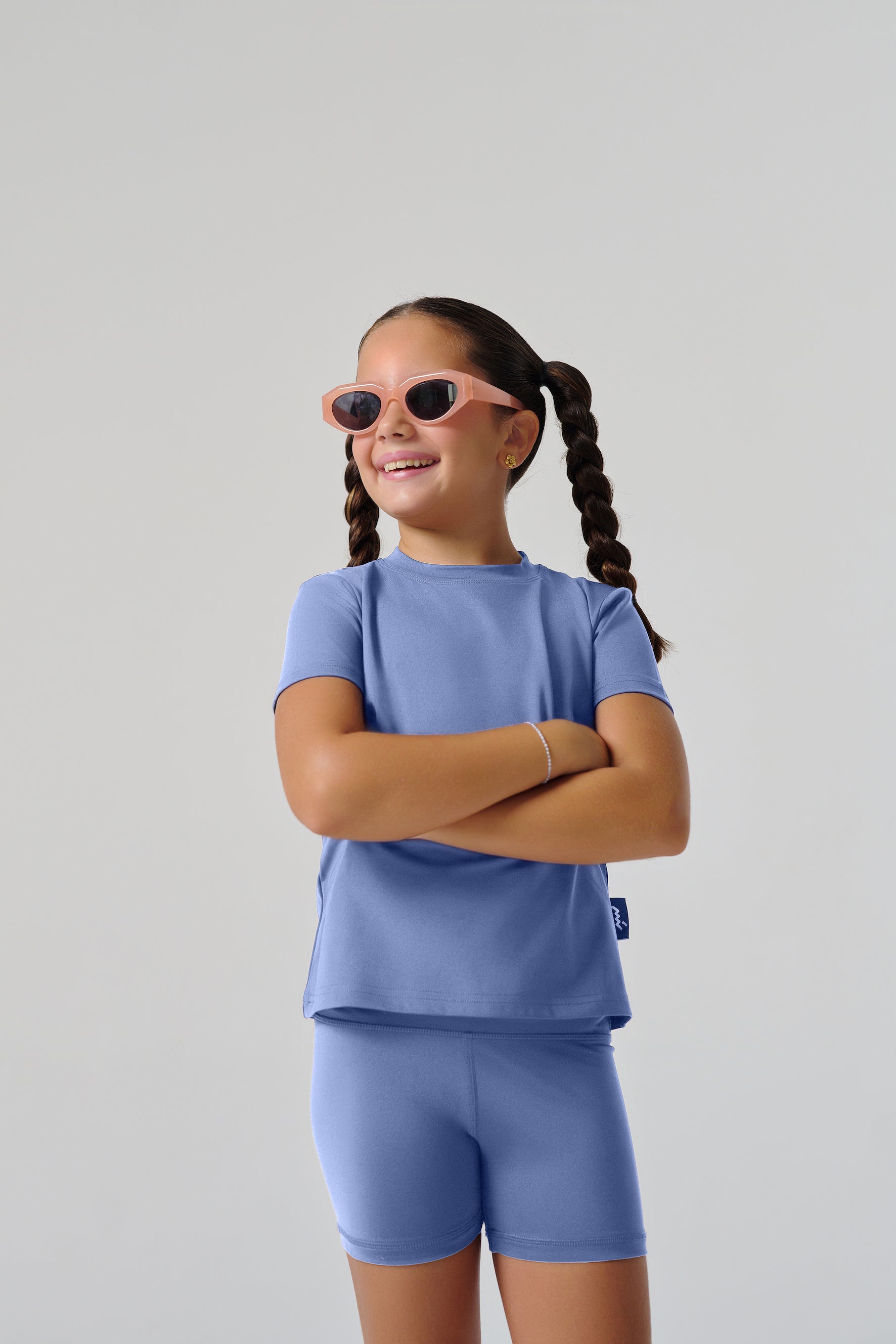 MULU Classic Kids DryFit Bikershorts - Light Blue