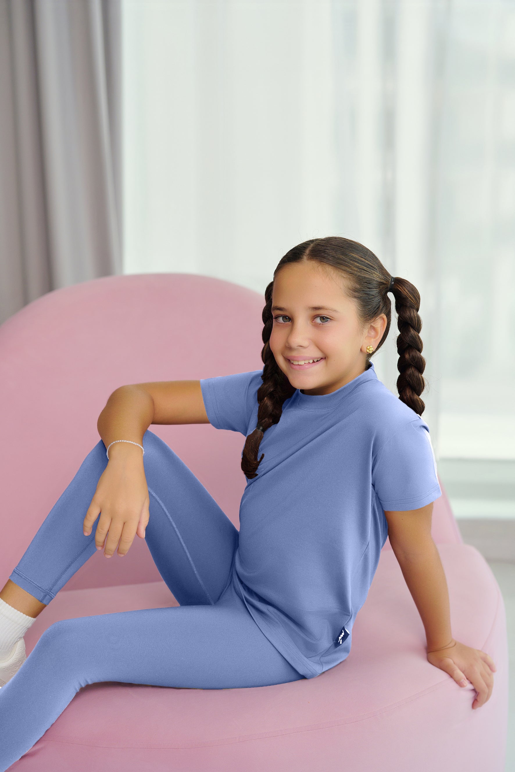 MULU Classic Kids DryFit Leggings - Light Blue