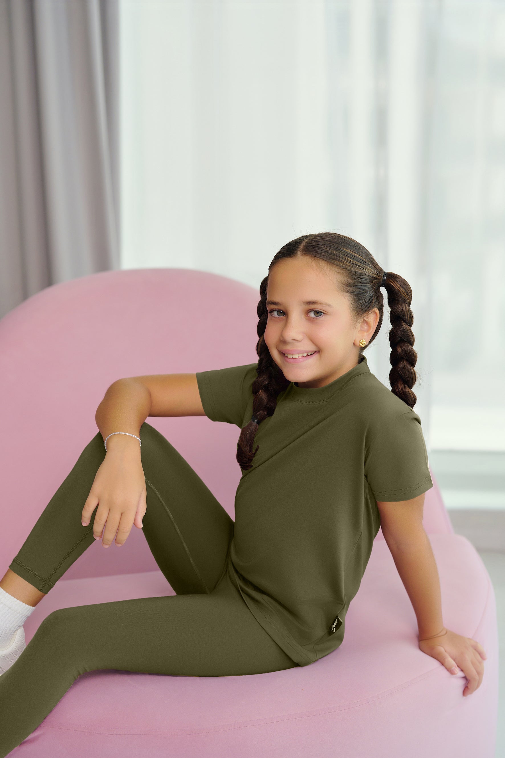 MULU Classic Kids DryFit Leggings - Green