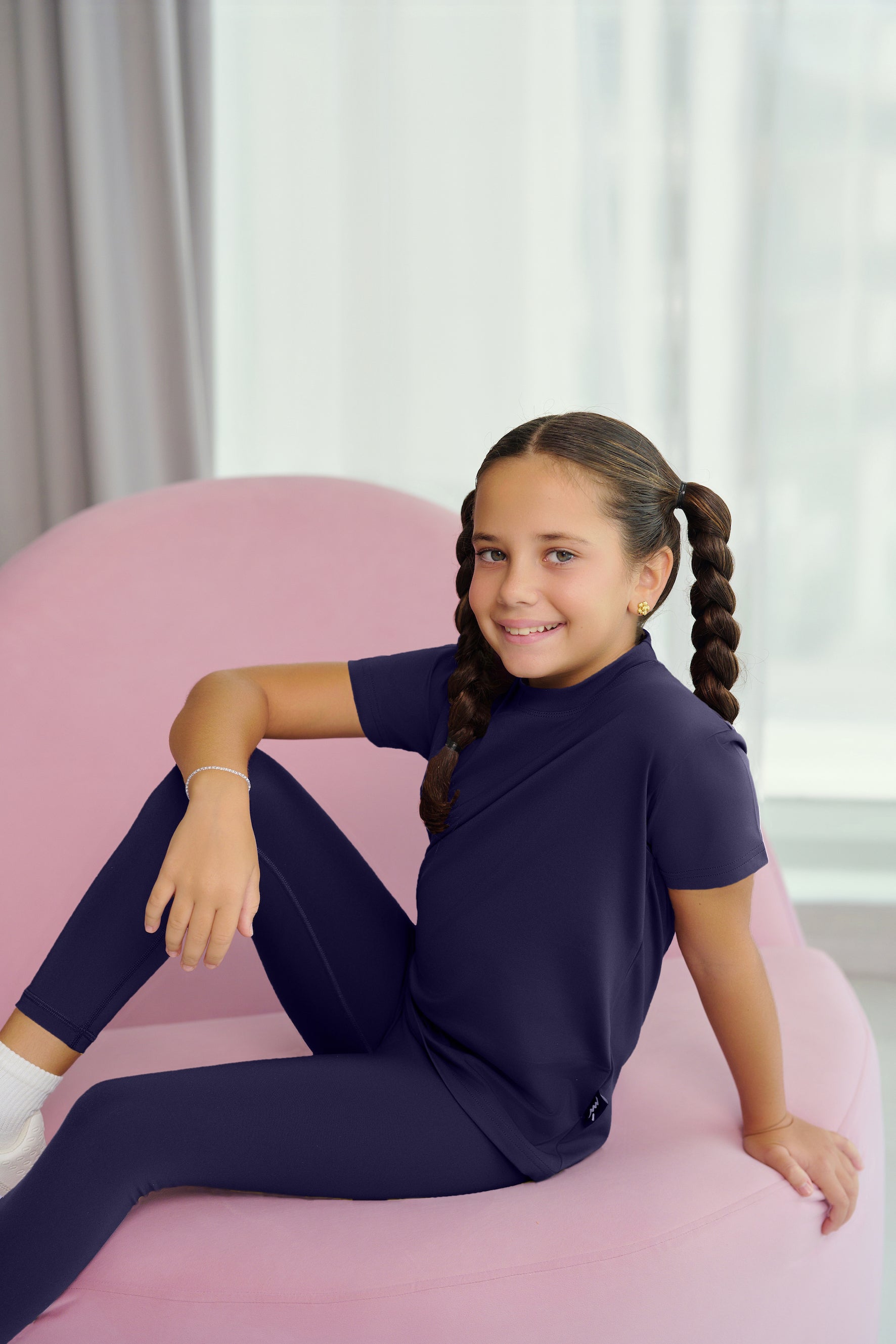 MULU Classic Kids DryFit Leggings - Navy