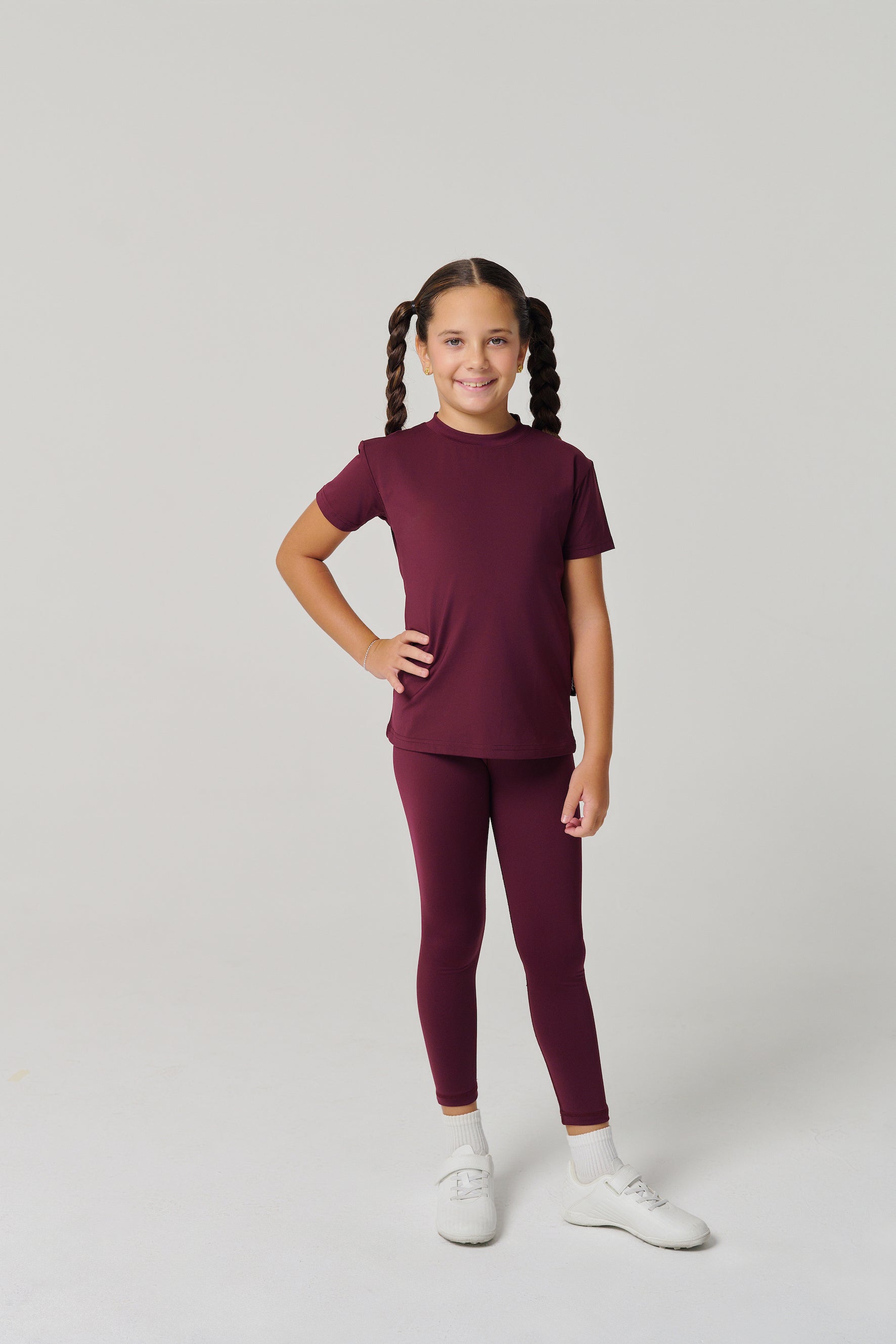 MULU Classic Kids DryFit Leggings - Maroon