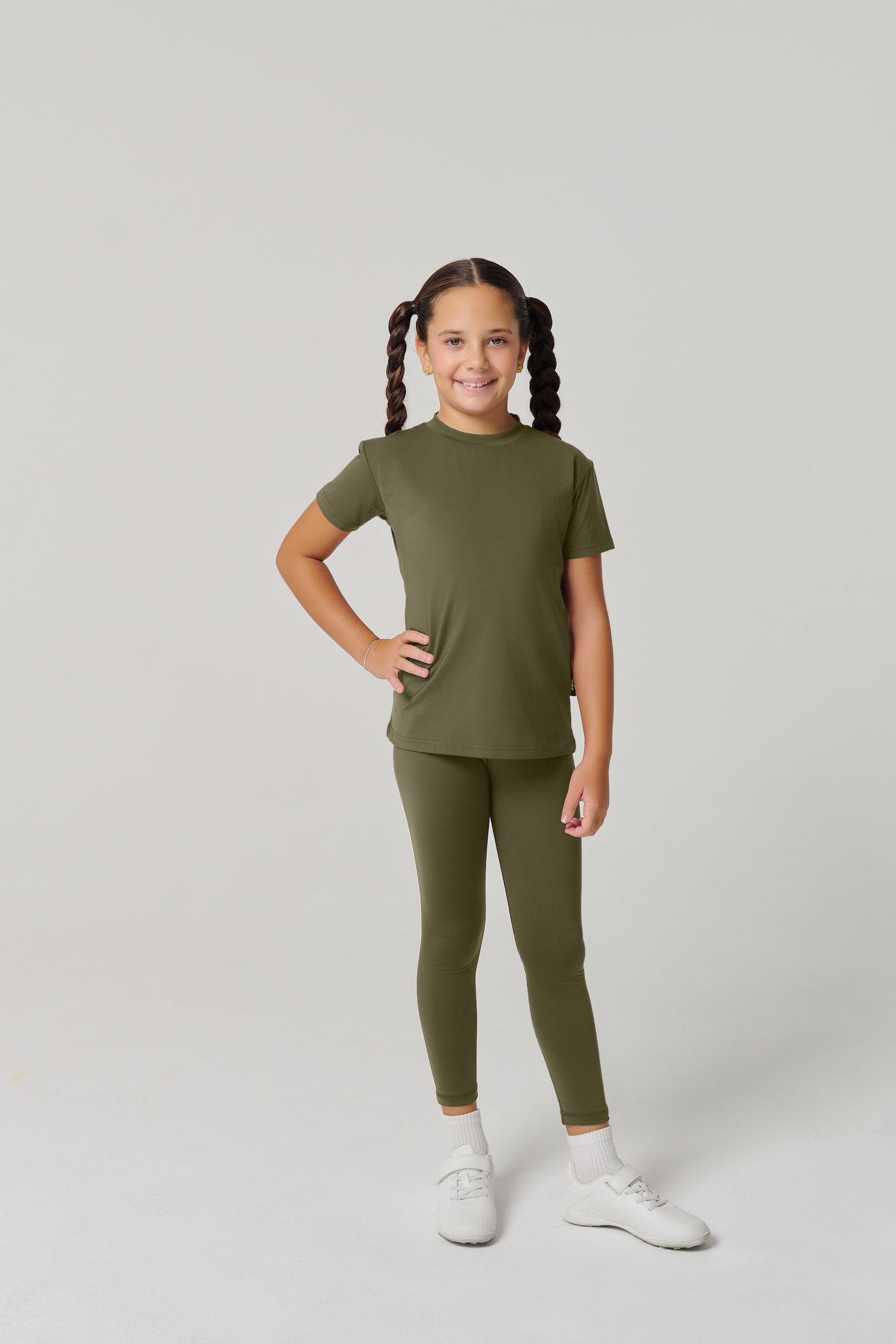 MULU Classic Kids DryFit Leggings - Green
