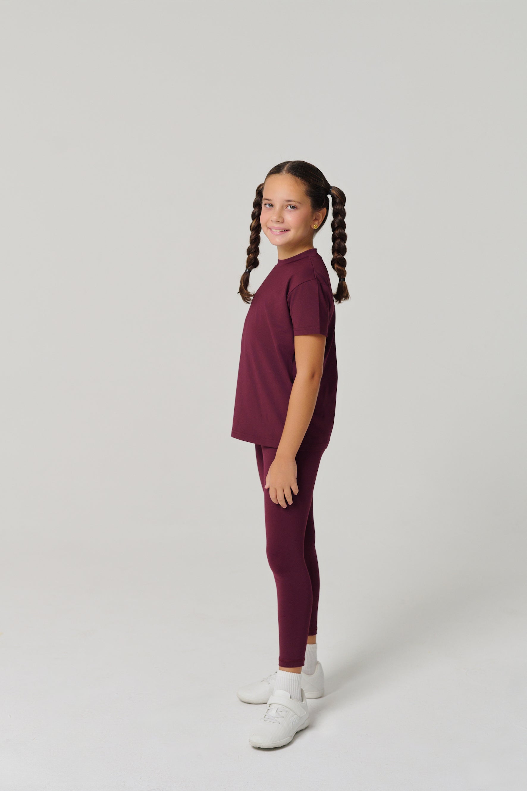 MULU Classic Unisex Kids DryFit T-shirt - Maroon