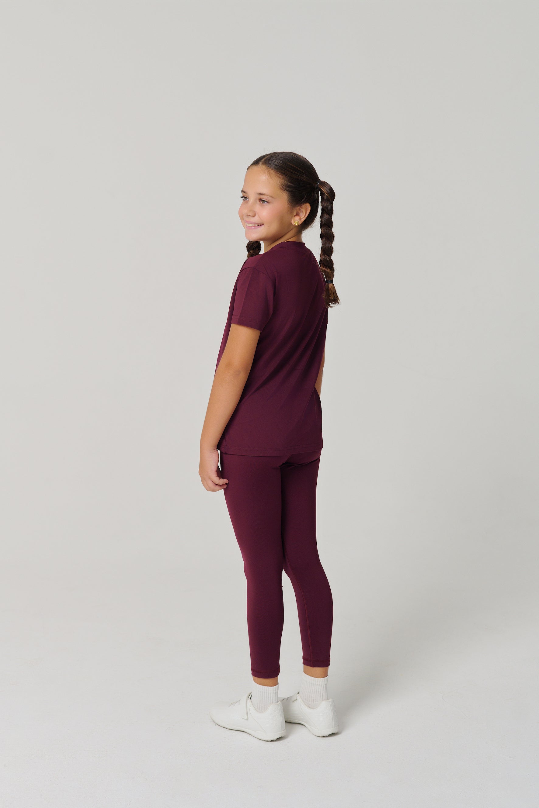 MULU Classic Kids DryFit Leggings - Maroon