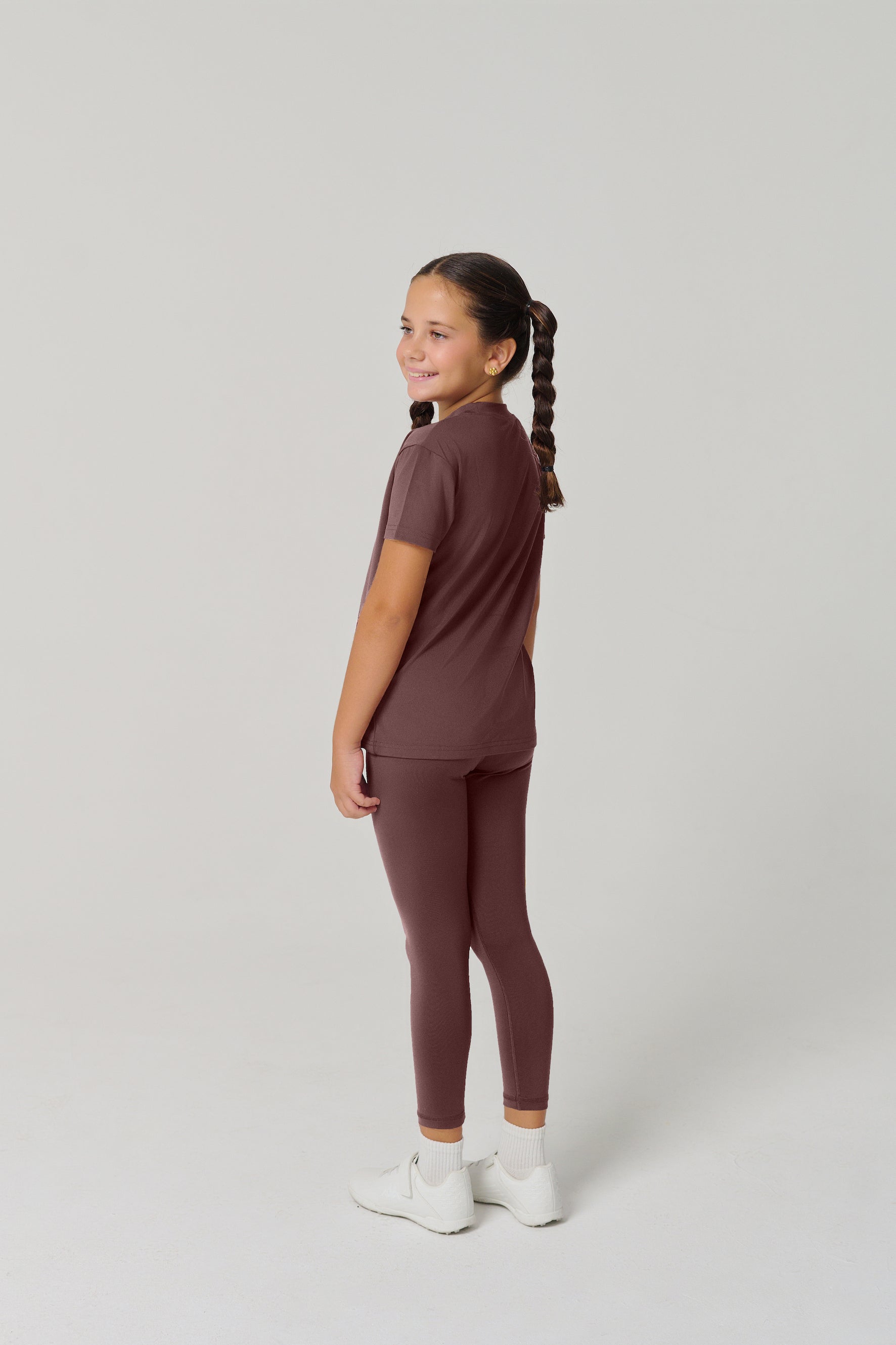 MULU Classic Unisex Kids DryFit T-shirt - Brown