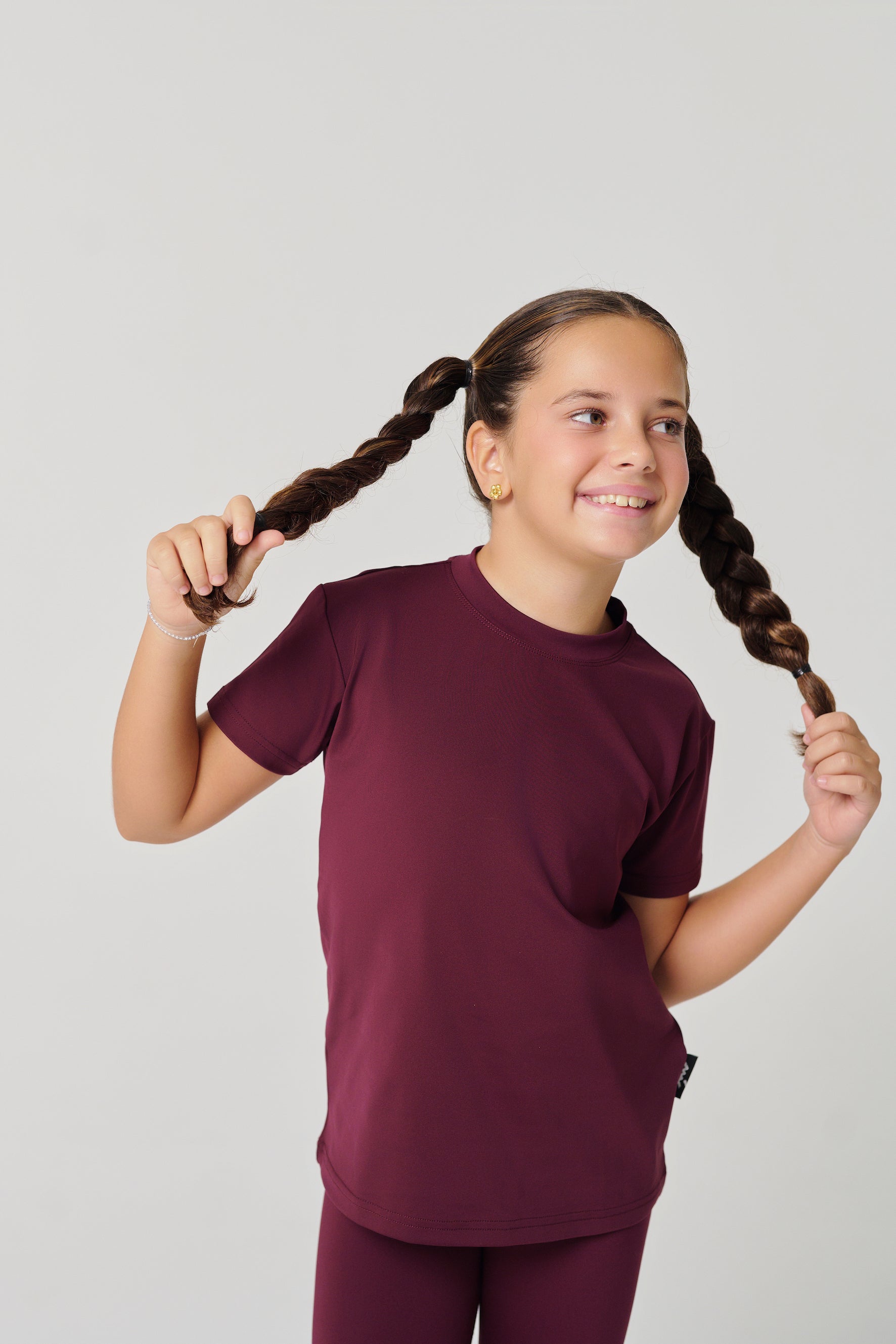 MULU Classic Unisex Kids DryFit T-shirt - Maroon