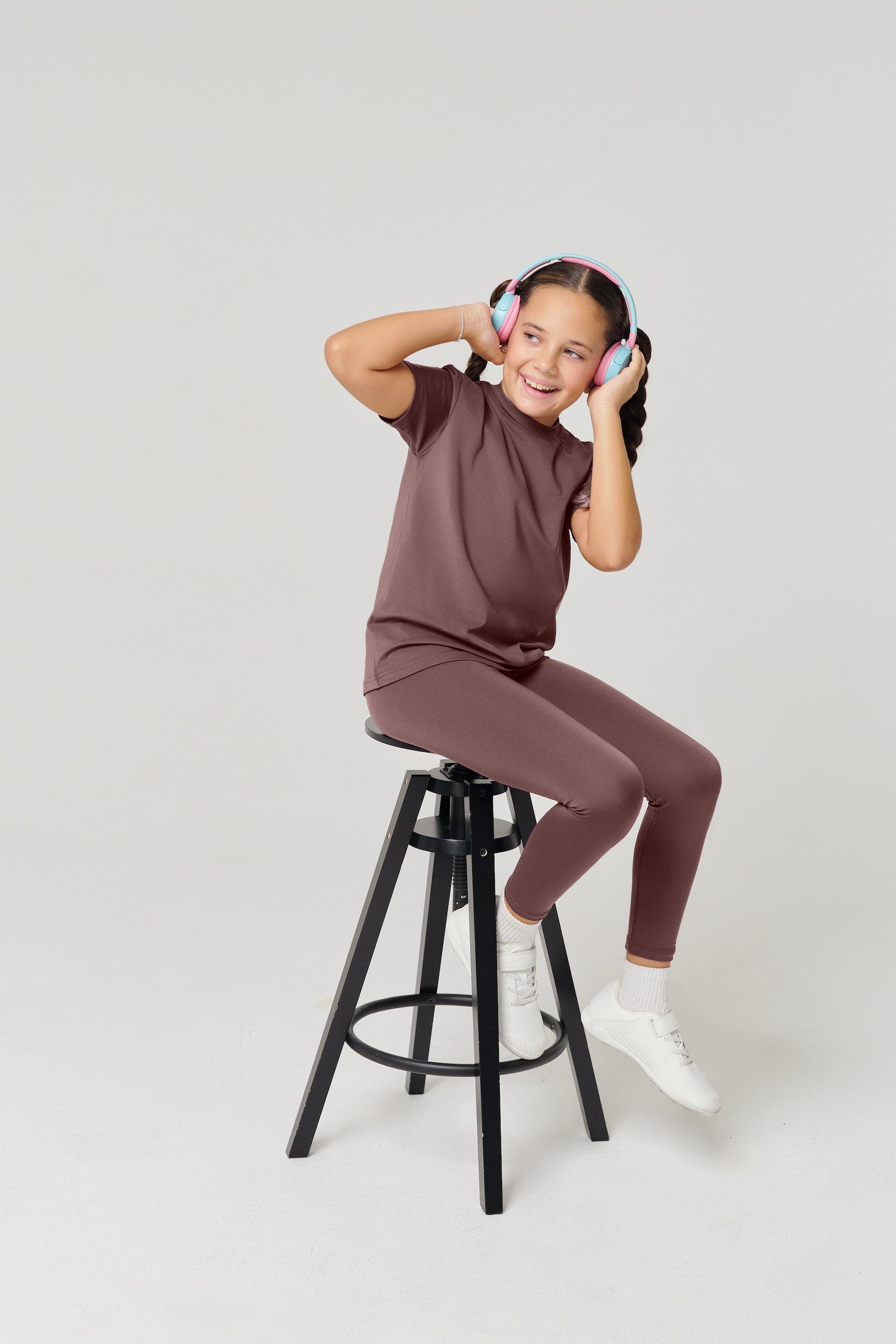 MULU Classic Unisex Kids DryFit T-shirt - Brown