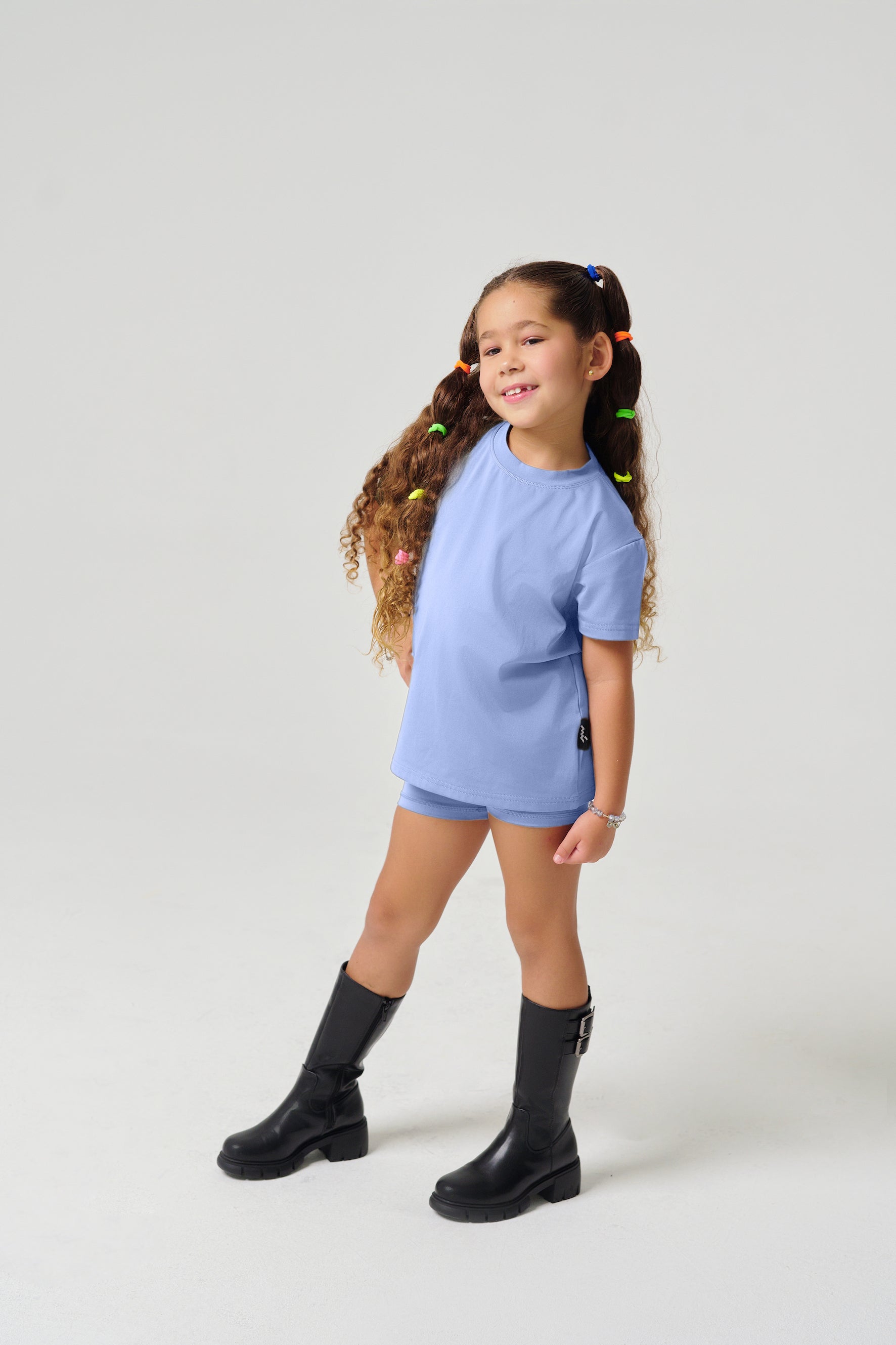 MULU Classic Unisex Kids DryFit T-shirt - Light Blue