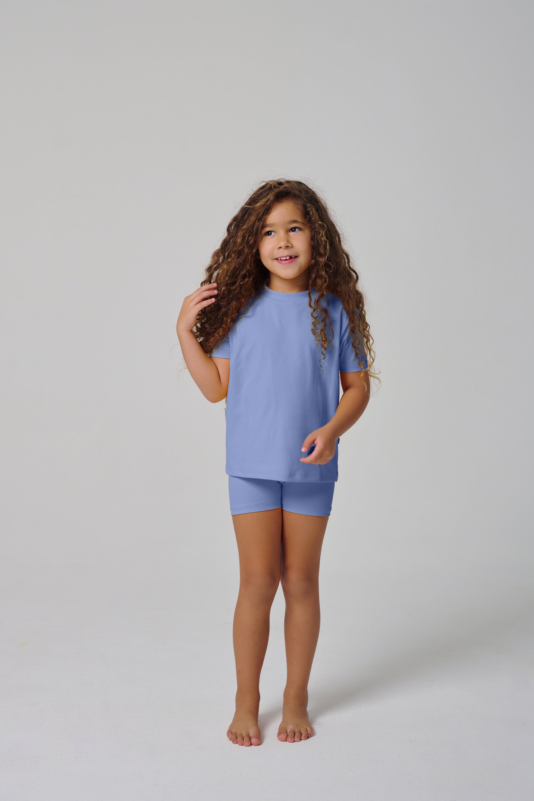 MULU Classic Unisex Kids DryFit T-shirt - Light Blue