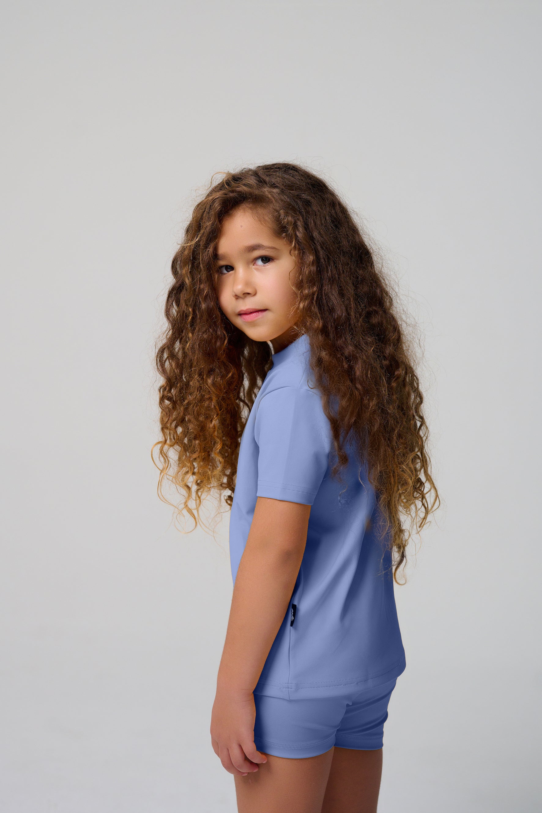 MULU Classic Unisex Kids DryFit T-shirt - Light Blue