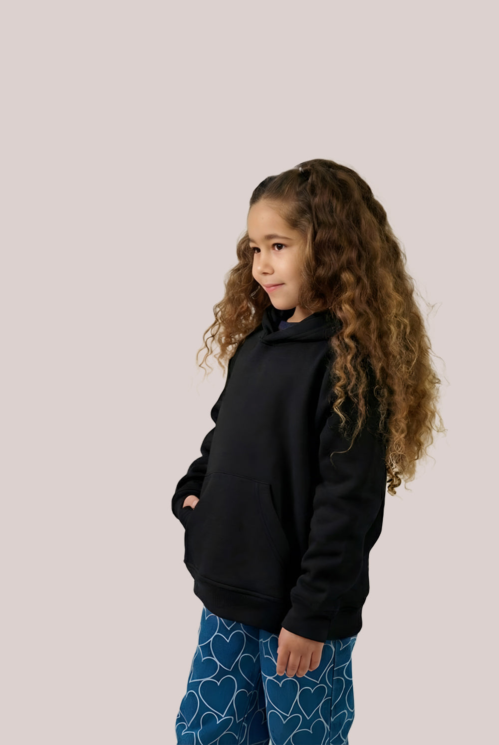 MULU Kids Classic Oversized Hoodie - Black