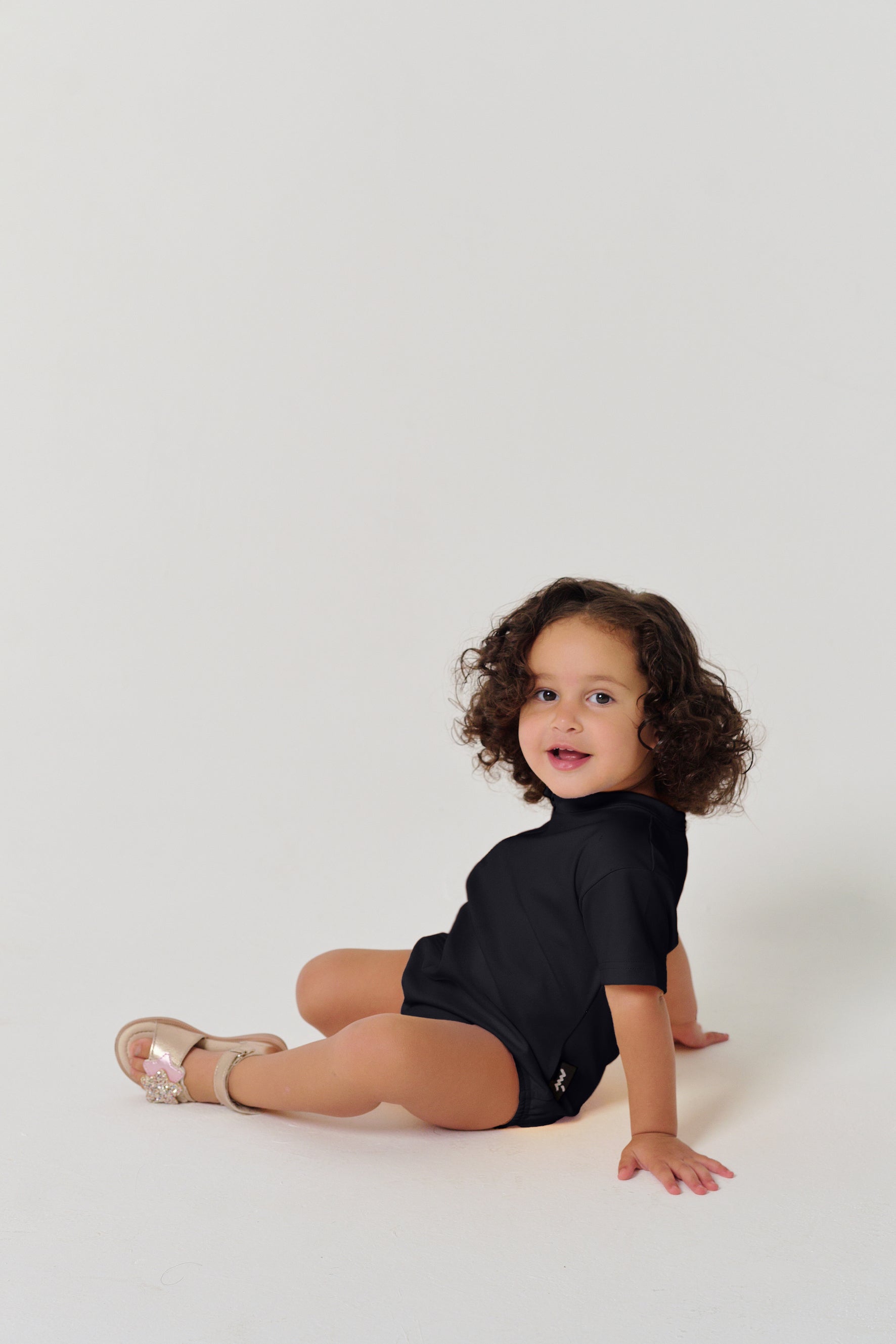 MULU Classic Unisex Baby DryFit Romper - Black