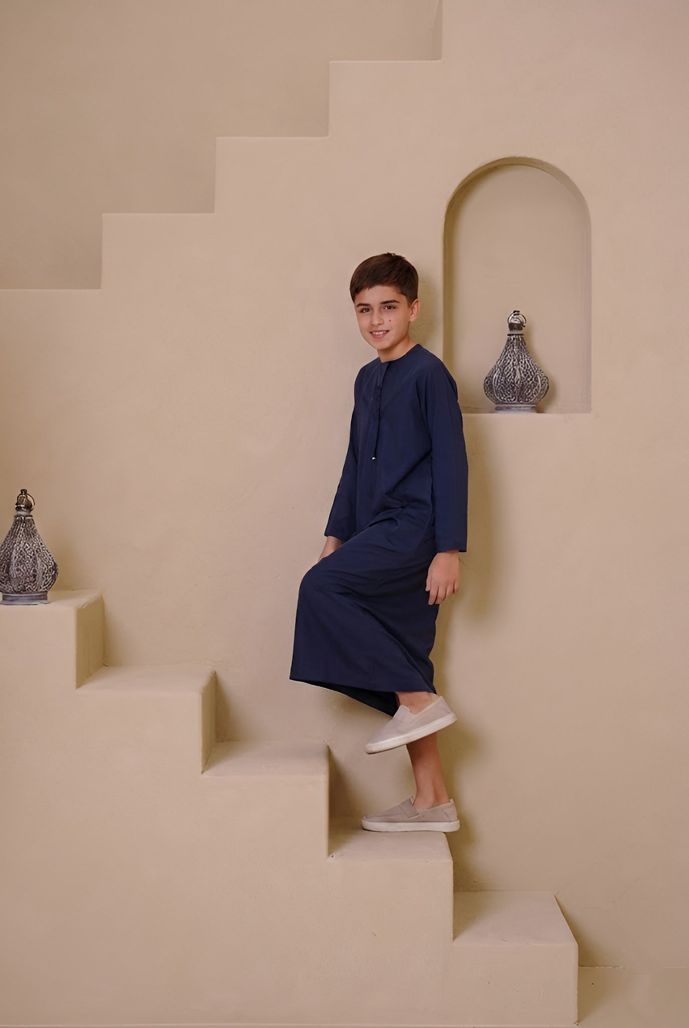 SAHIL Junior Kandura - Navy Blue