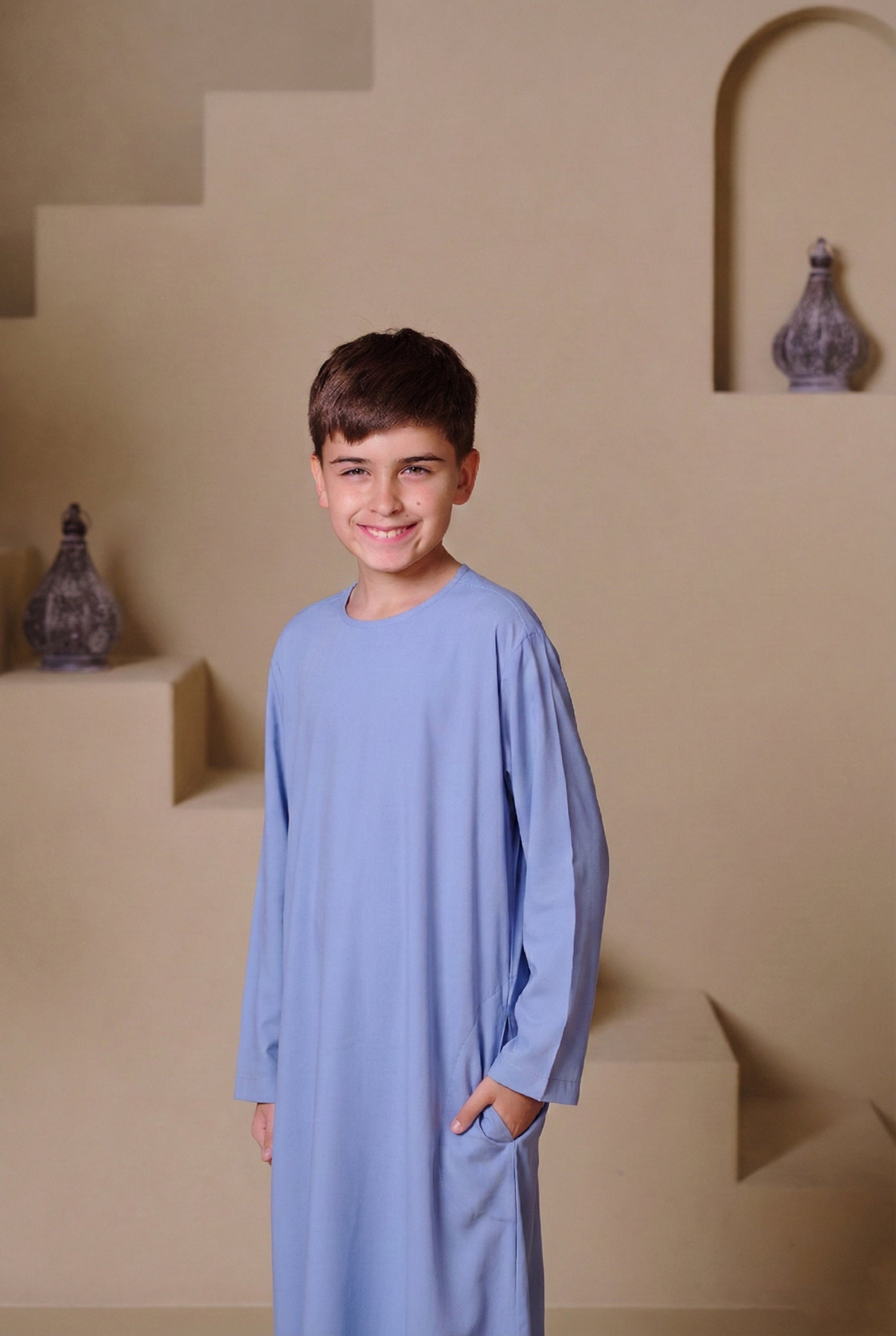 RAYAN Junior Kandura - Light Blue