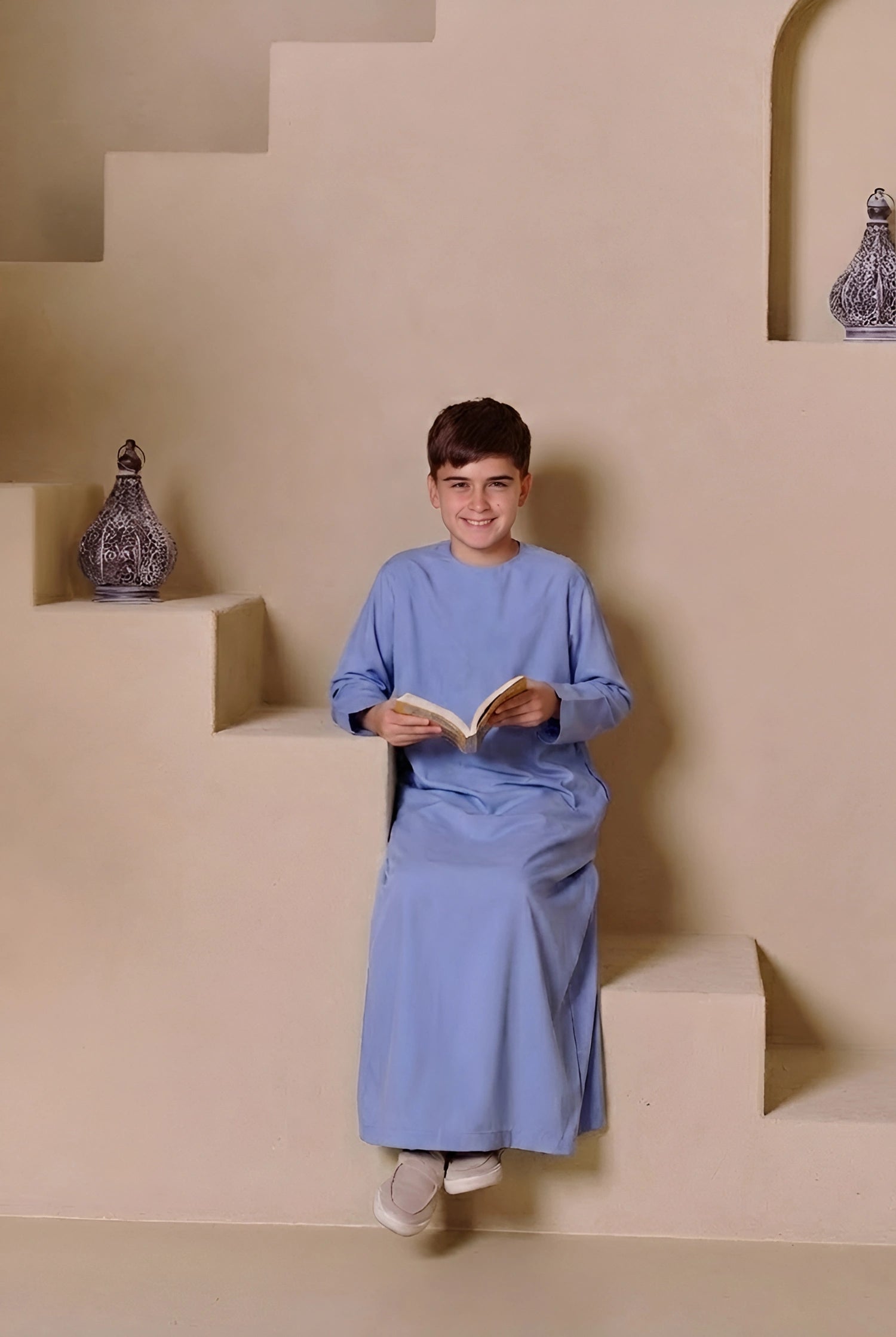 RAYAN Junior Kandura - Light Blue