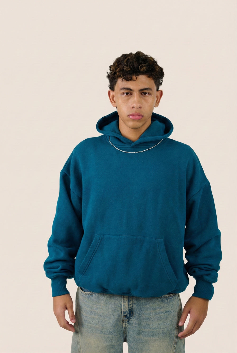 MULU Kids Classic Oversized Hoodie - Teal Blue