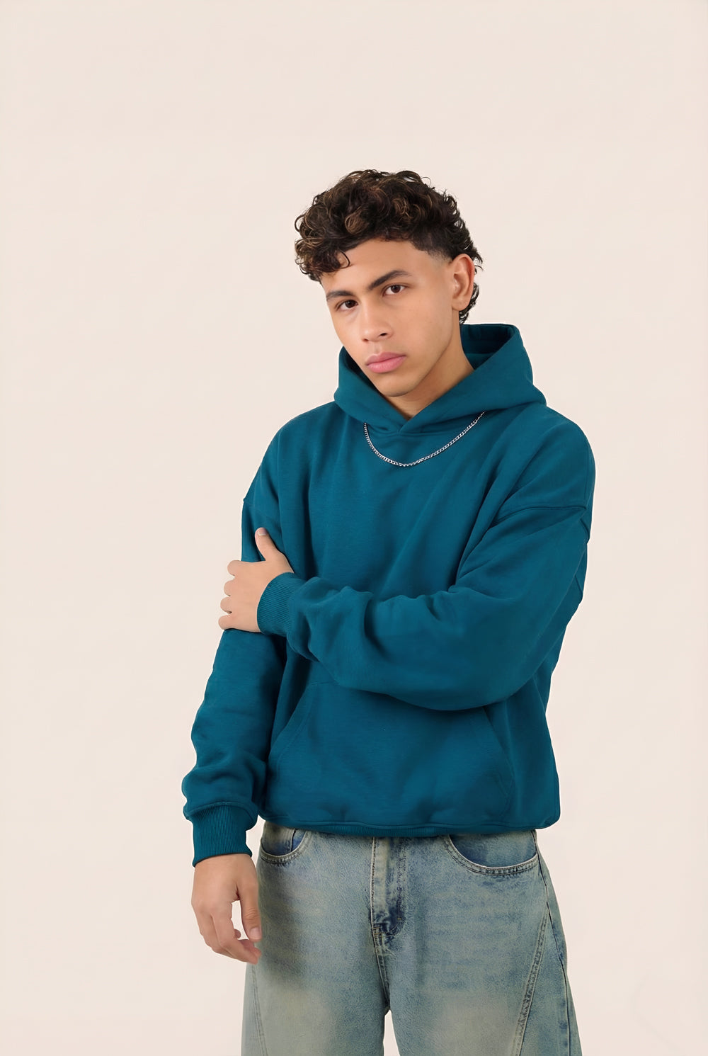 MULU Kids Classic Oversized Hoodie - Teal Blue