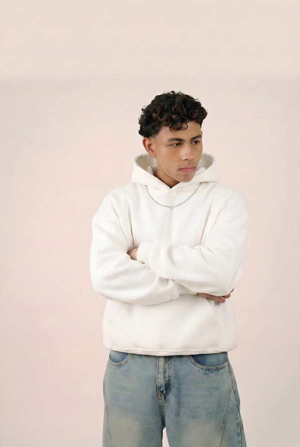 MULU Kids Classic Oversized Hoodie - White