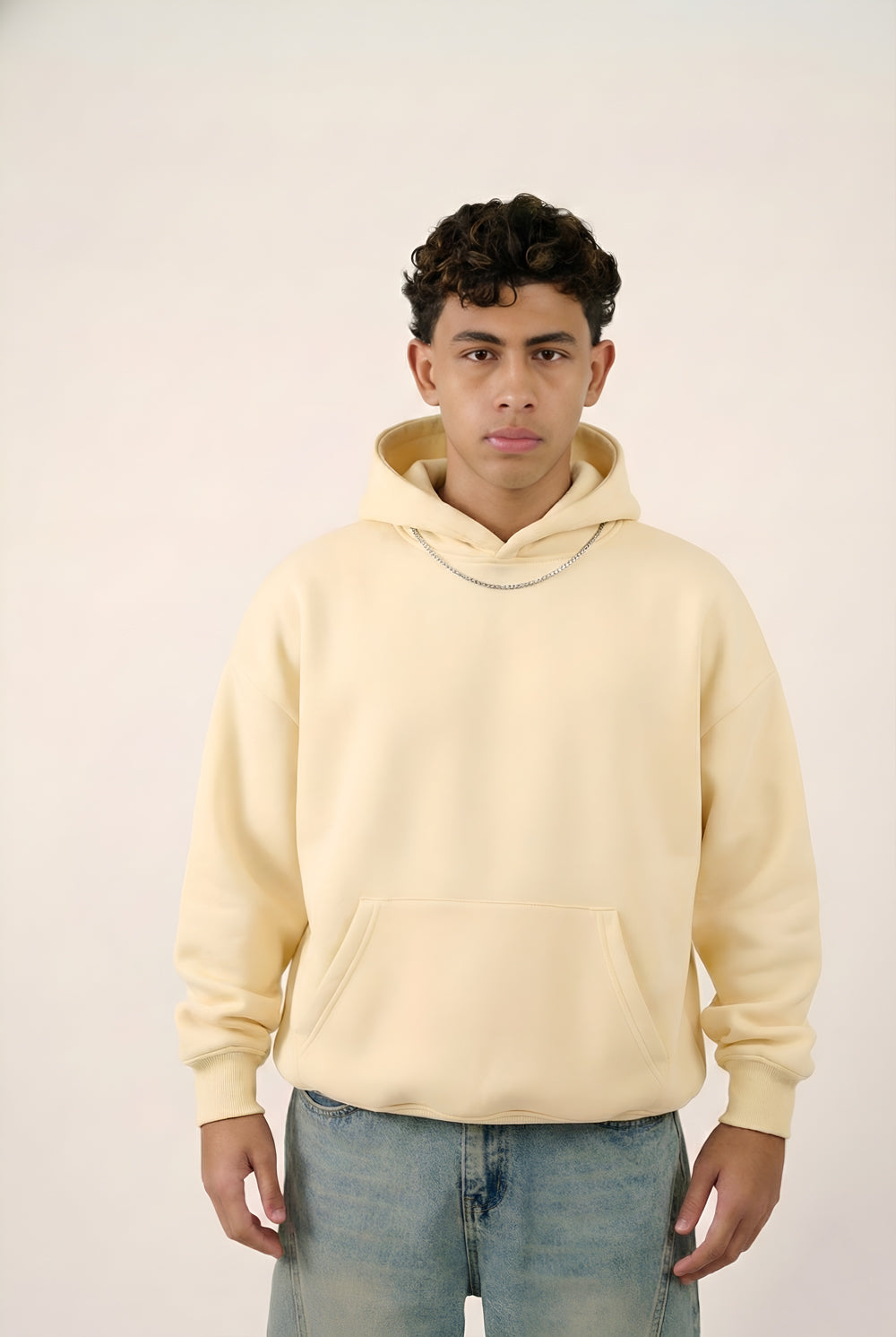 MULU Kids Classic Oversized Hoodie - Eggshell Yellow