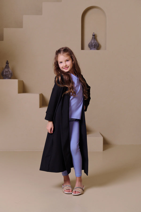 MULU Classic Kids Abaya - Black