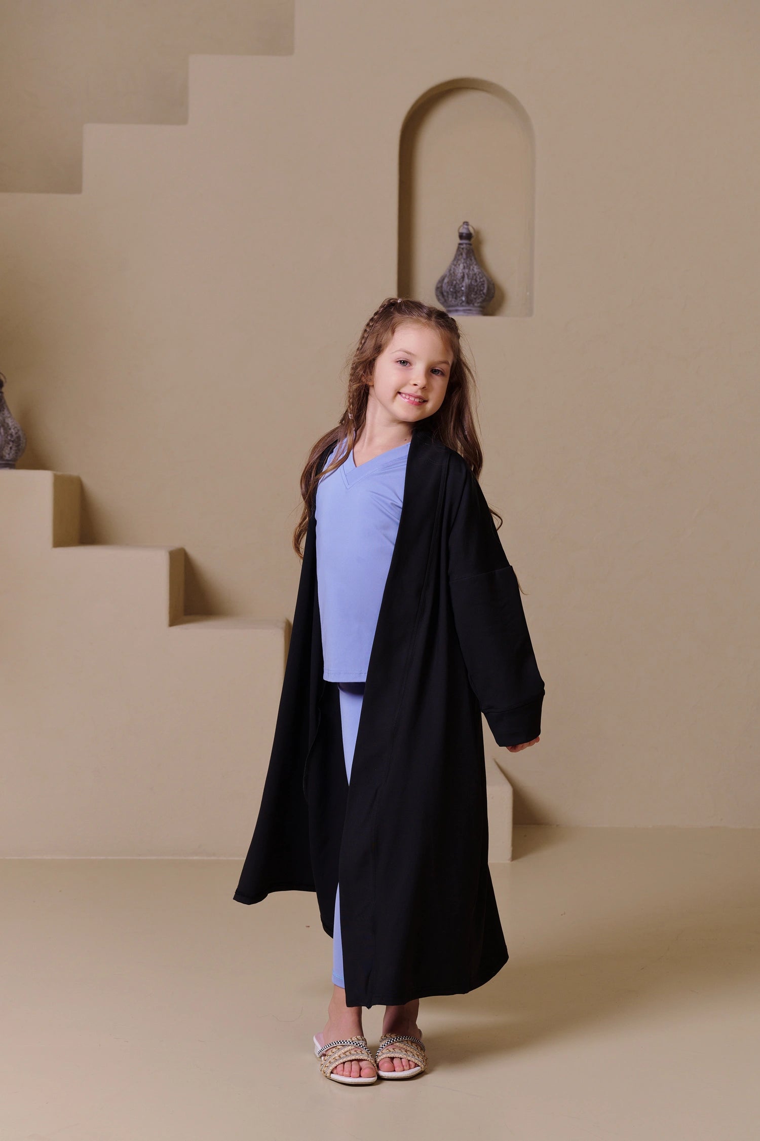 MULU Classic Kids Abaya - Black