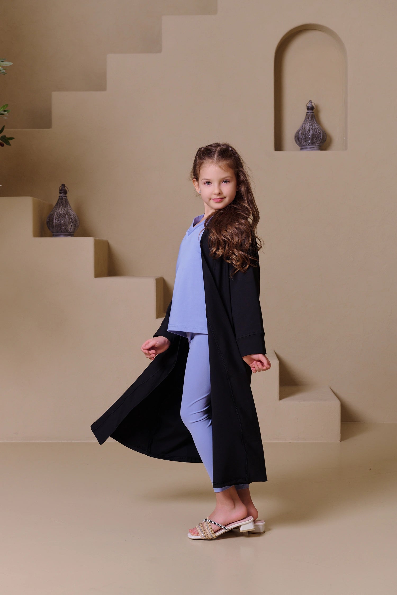 MULU Classic Kids Abaya - Black