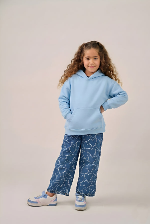 MULU Kids Classic Oversized Hoodie - Baby Blue