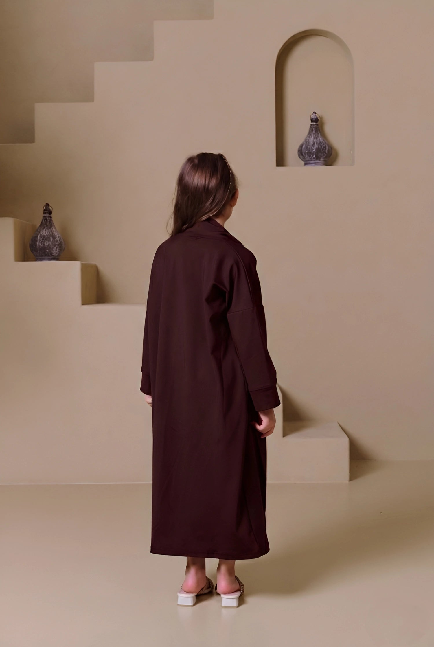 MULU Classic Kids Abaya - Brown