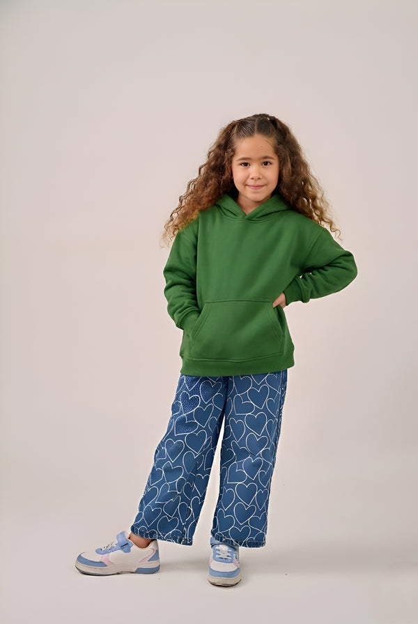 MULU Kids Classic Oversized Hoodie - Green