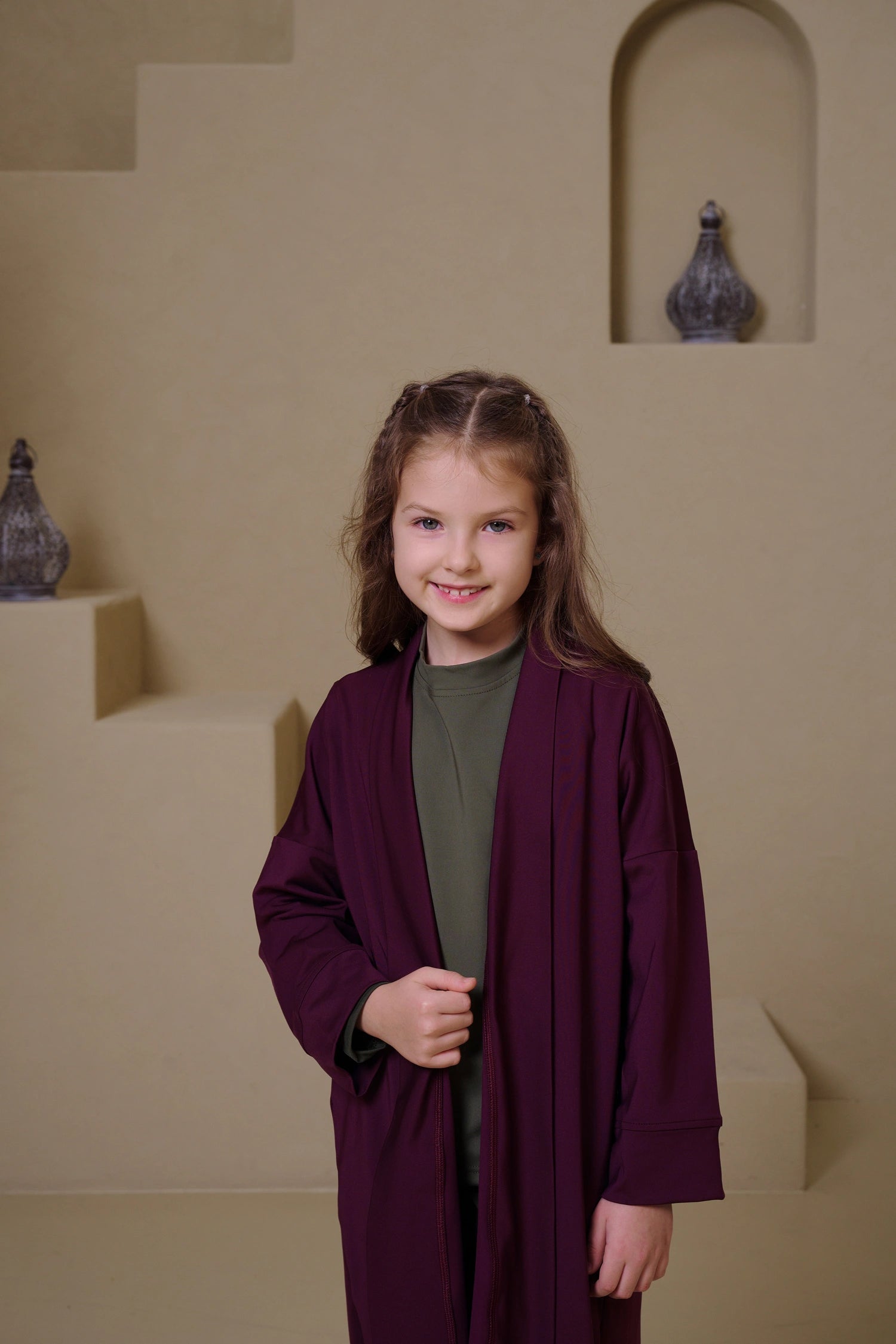 MULU Classic Kids Abaya - Maroon