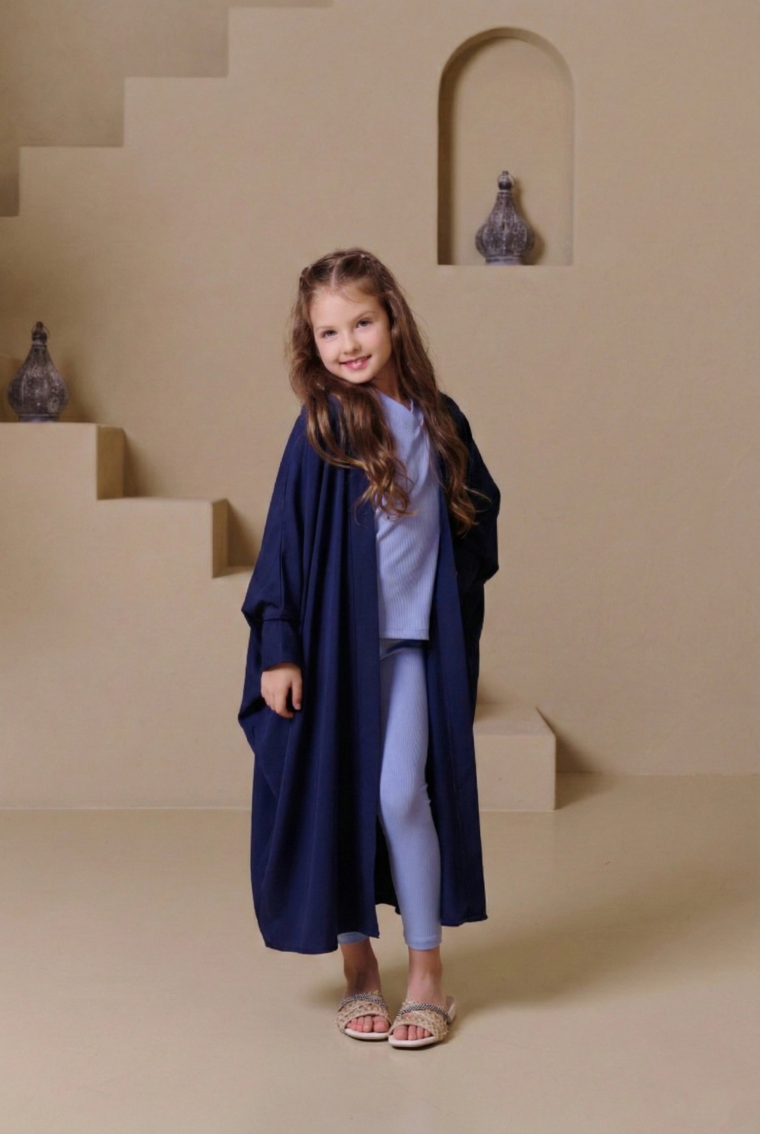 MULU Classic Kids Abaya - Navy Blue