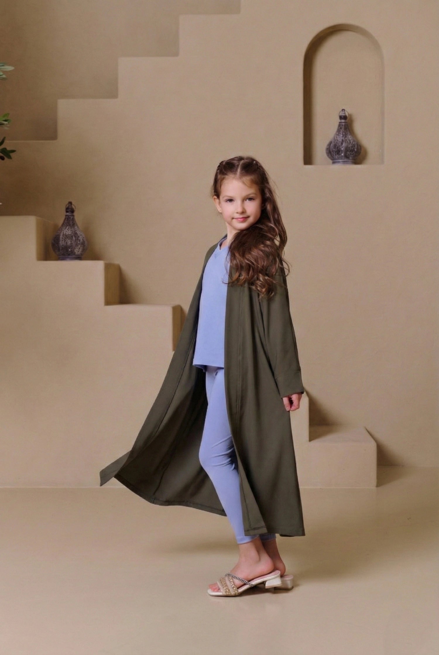 MULU Classic Kids Abaya - Green