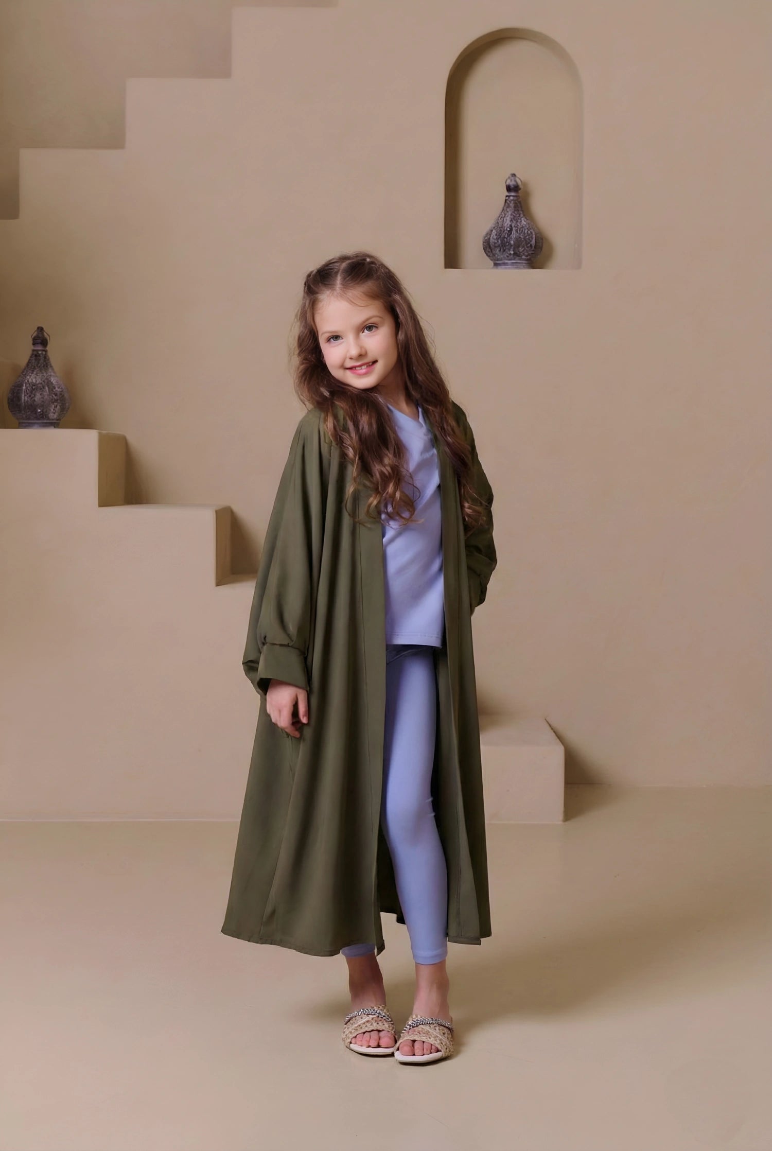 MULU Classic Kids Abaya - Green