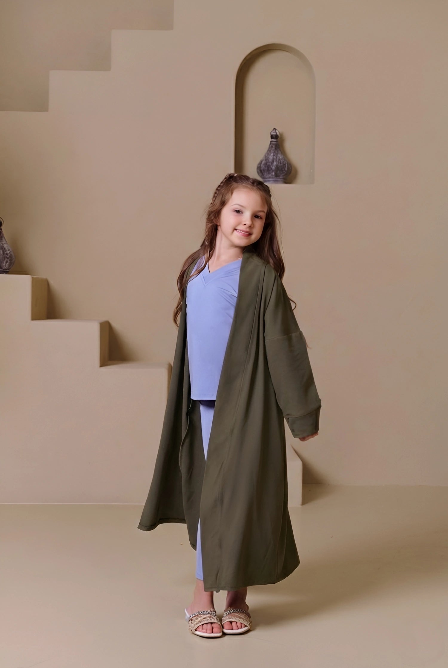 MULU Classic Kids Abaya - Green