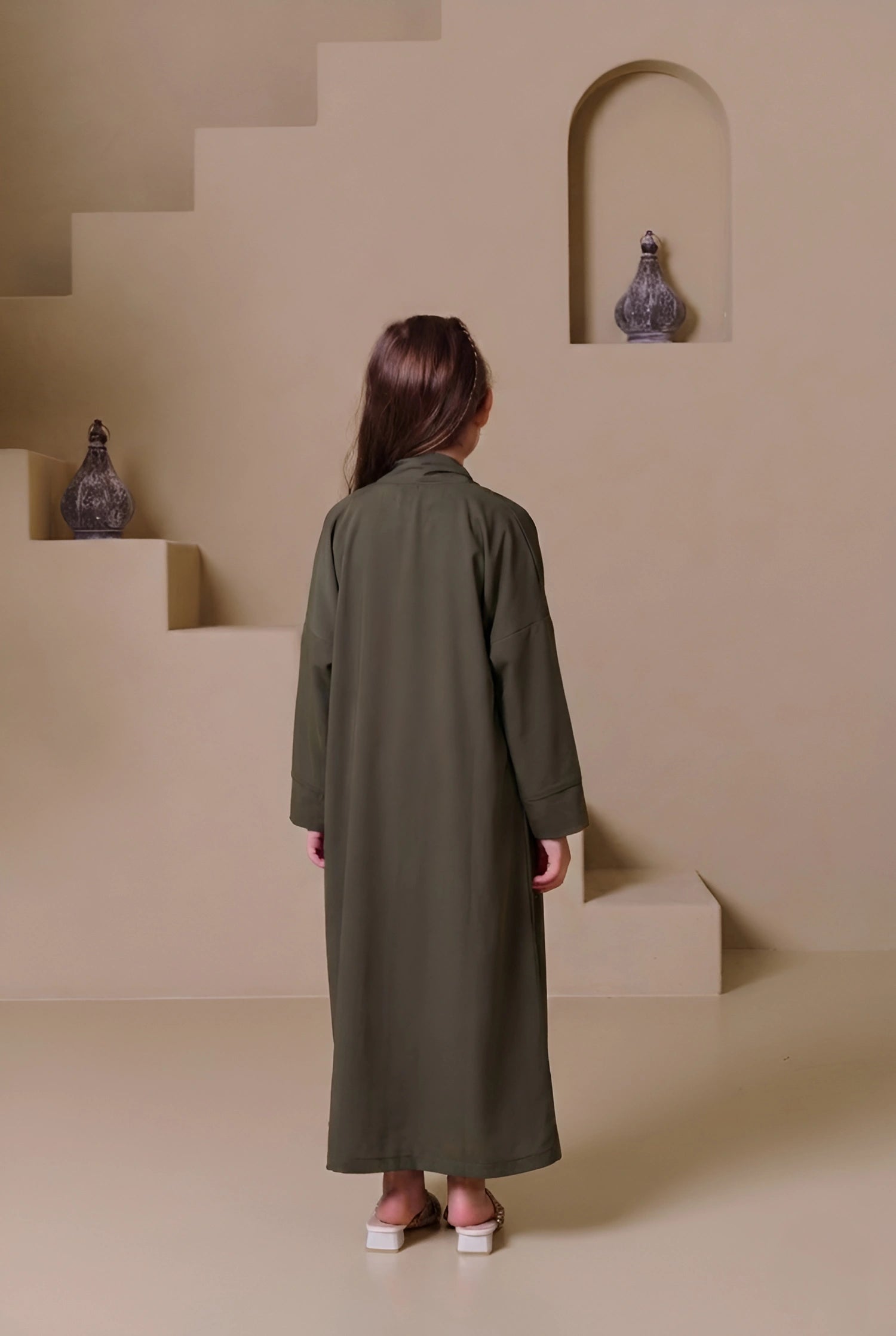 MULU Classic Kids Abaya - Green