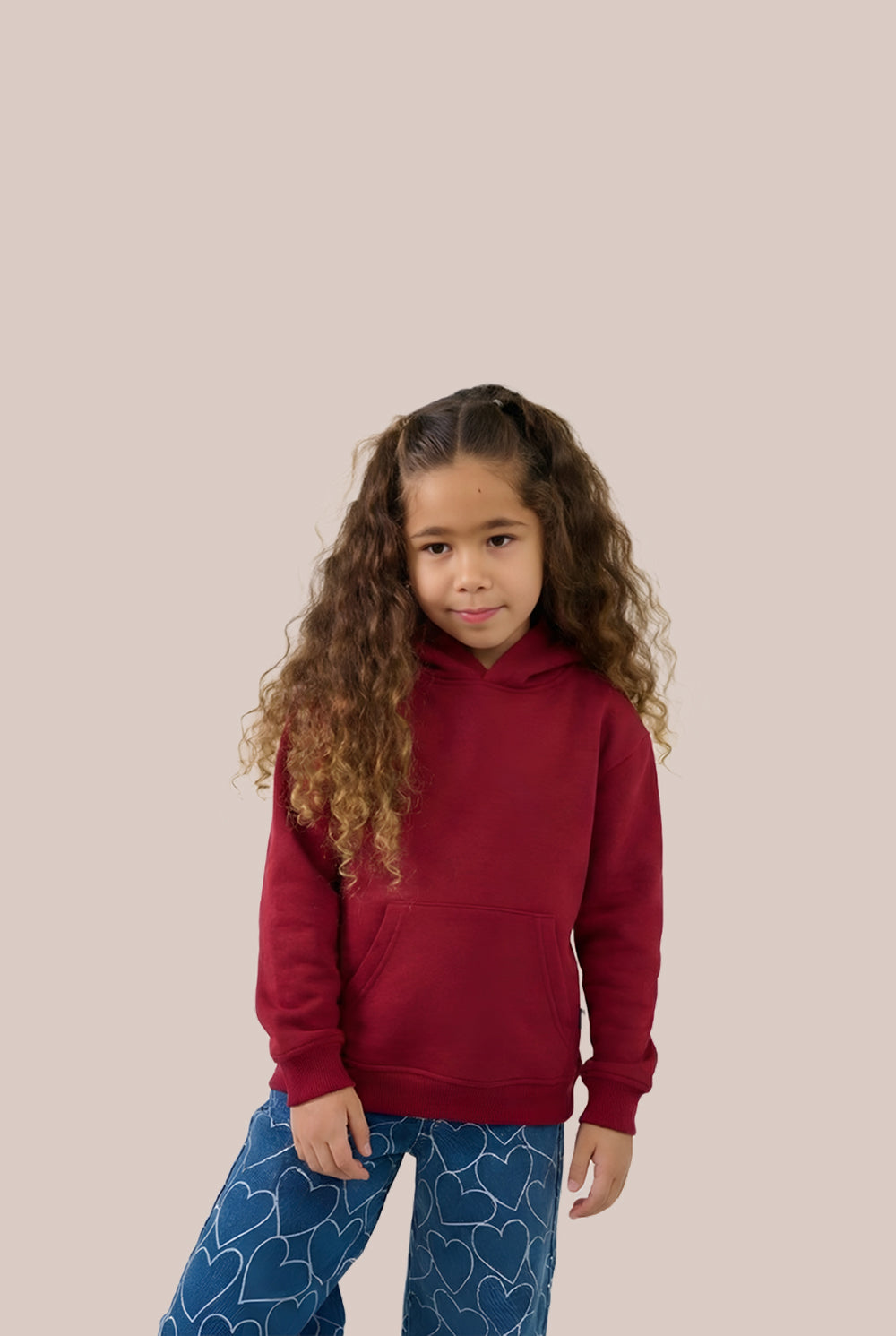 MULU Kids Classic Oversized Hoodie - Red