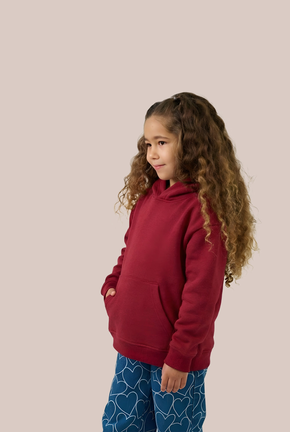 MULU Kids Classic Oversized Hoodie - Red