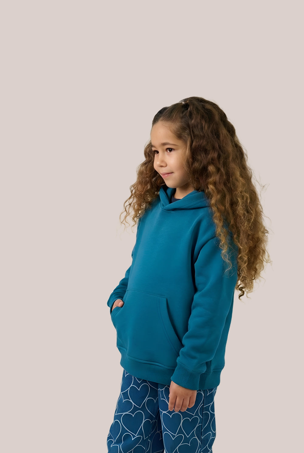 MULU Kids Classic Oversized Hoodie - Teal Blue