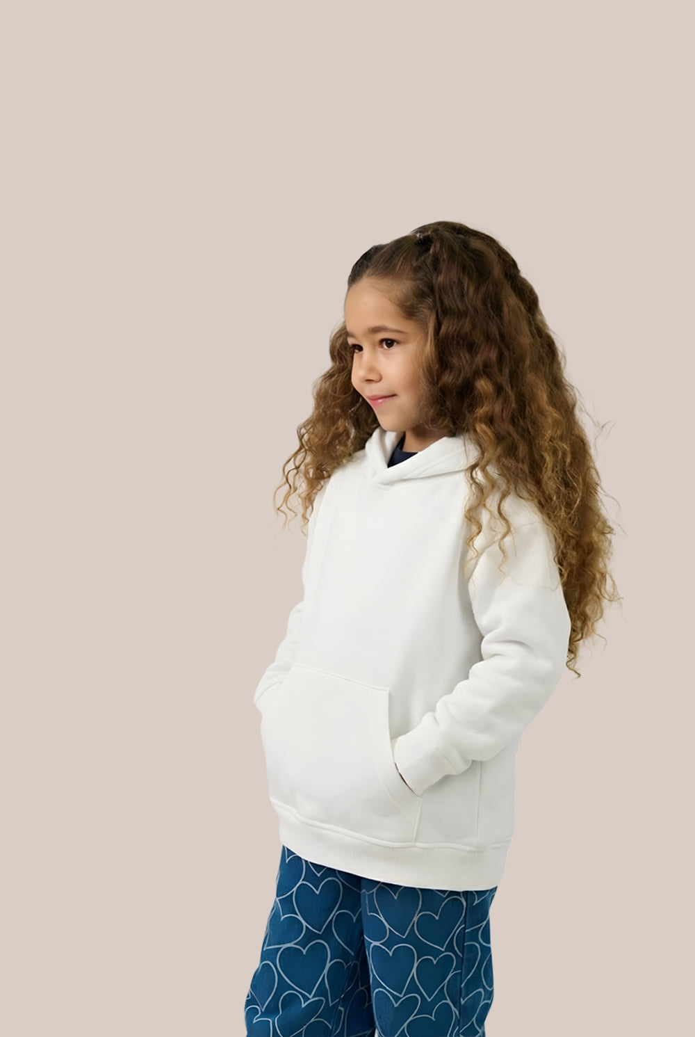 MULU Kids Classic Oversized Hoodie - White